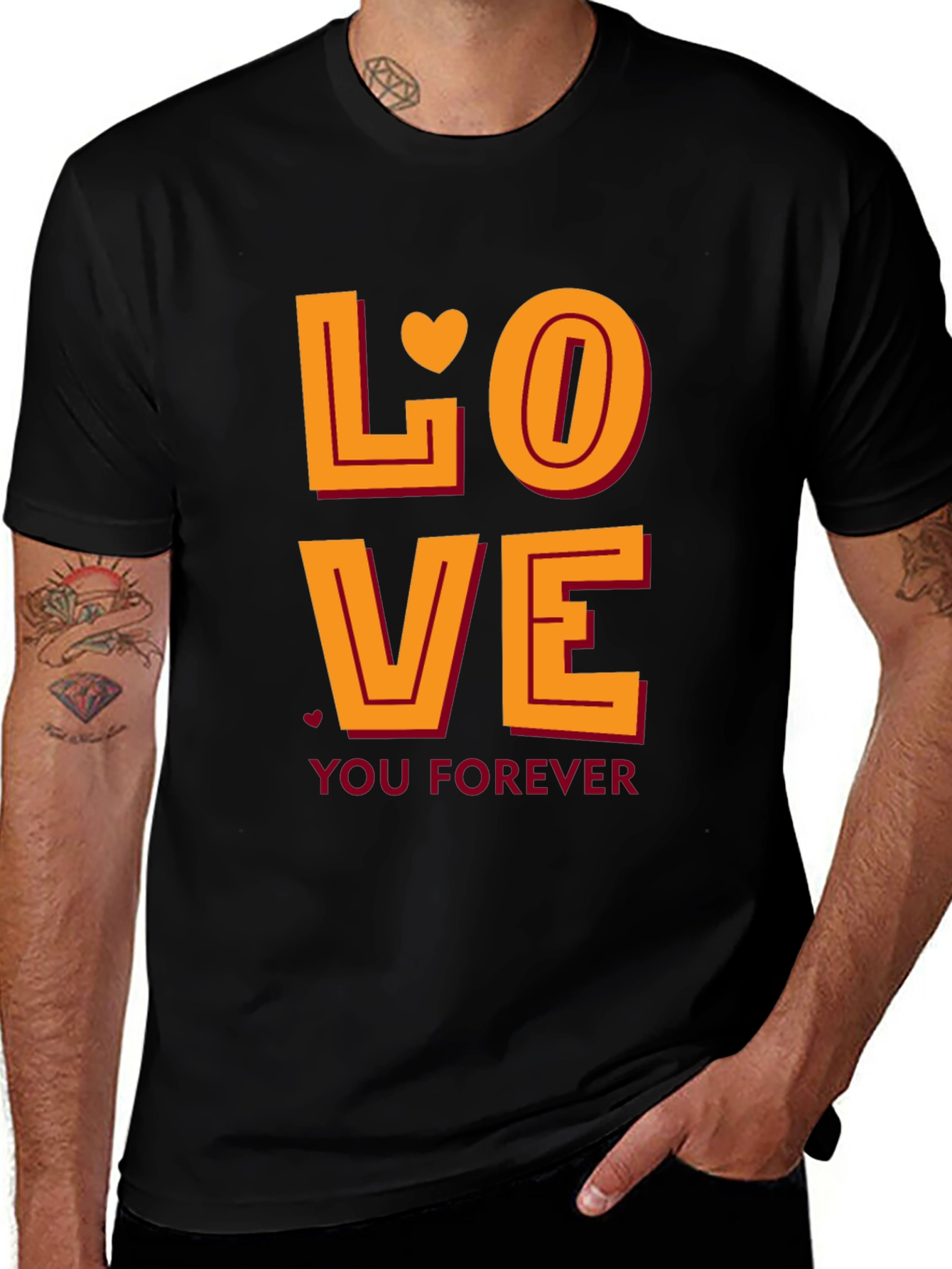 Love You Forever Graphic Tee - Black