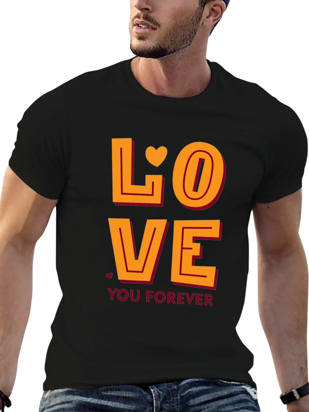 Love You Forever Graphic Tee - Black