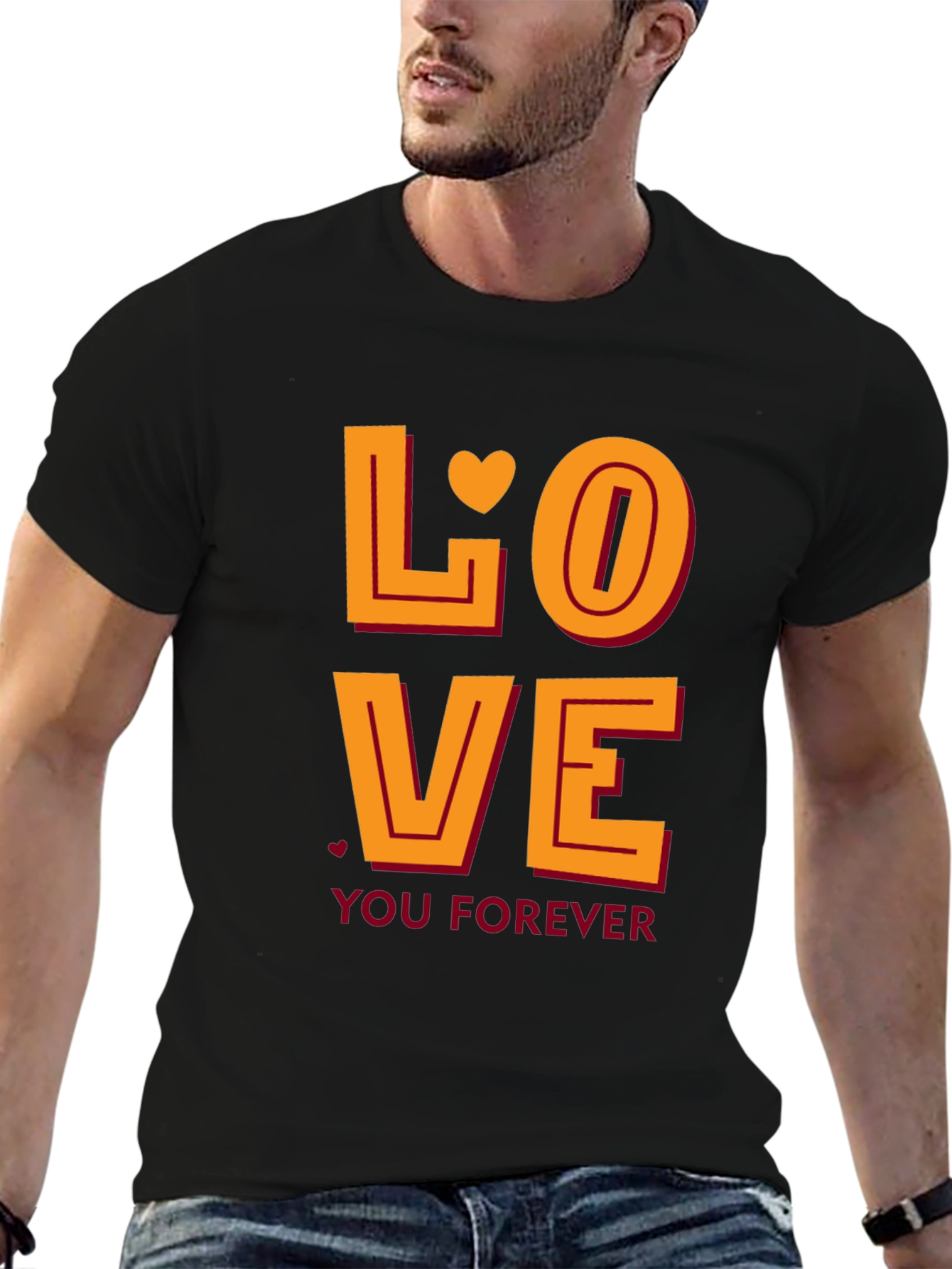 Love You Forever Graphic Tee - Black