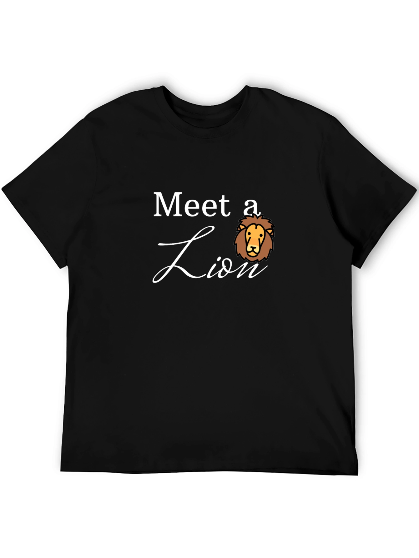 Meet a Lion Graphic Tee - Black