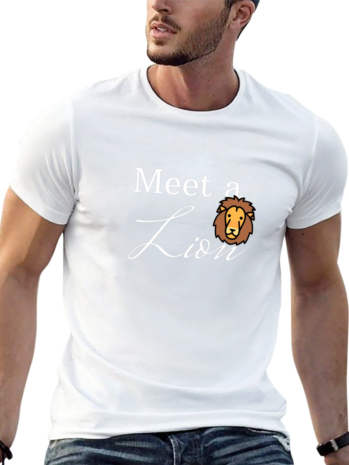 Meet a Lion Graphic Tee - Black