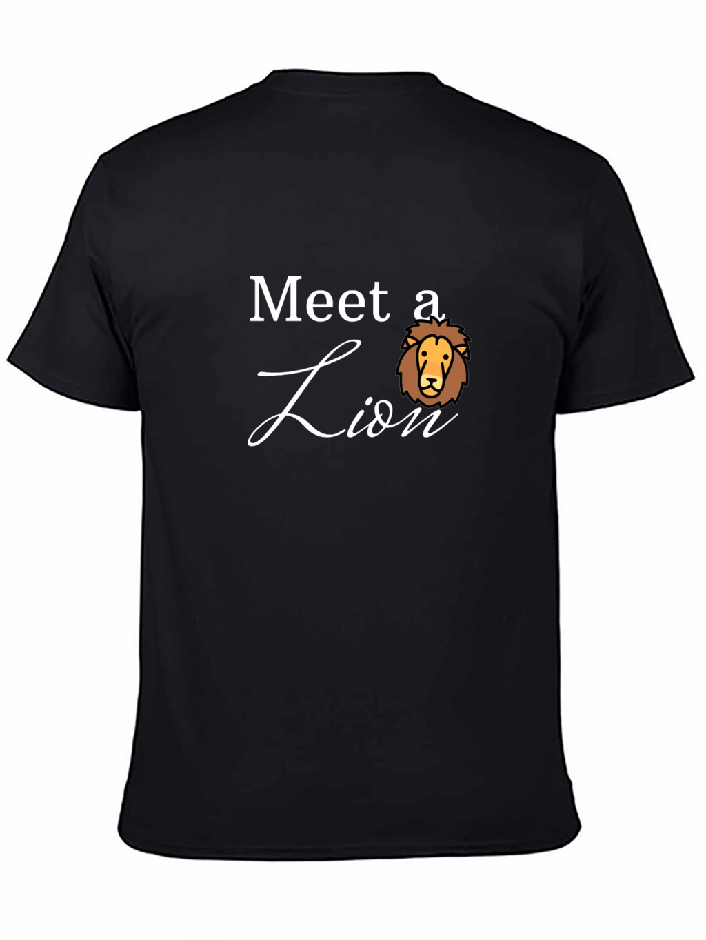 Meet a Lion Graphic Tee - Black