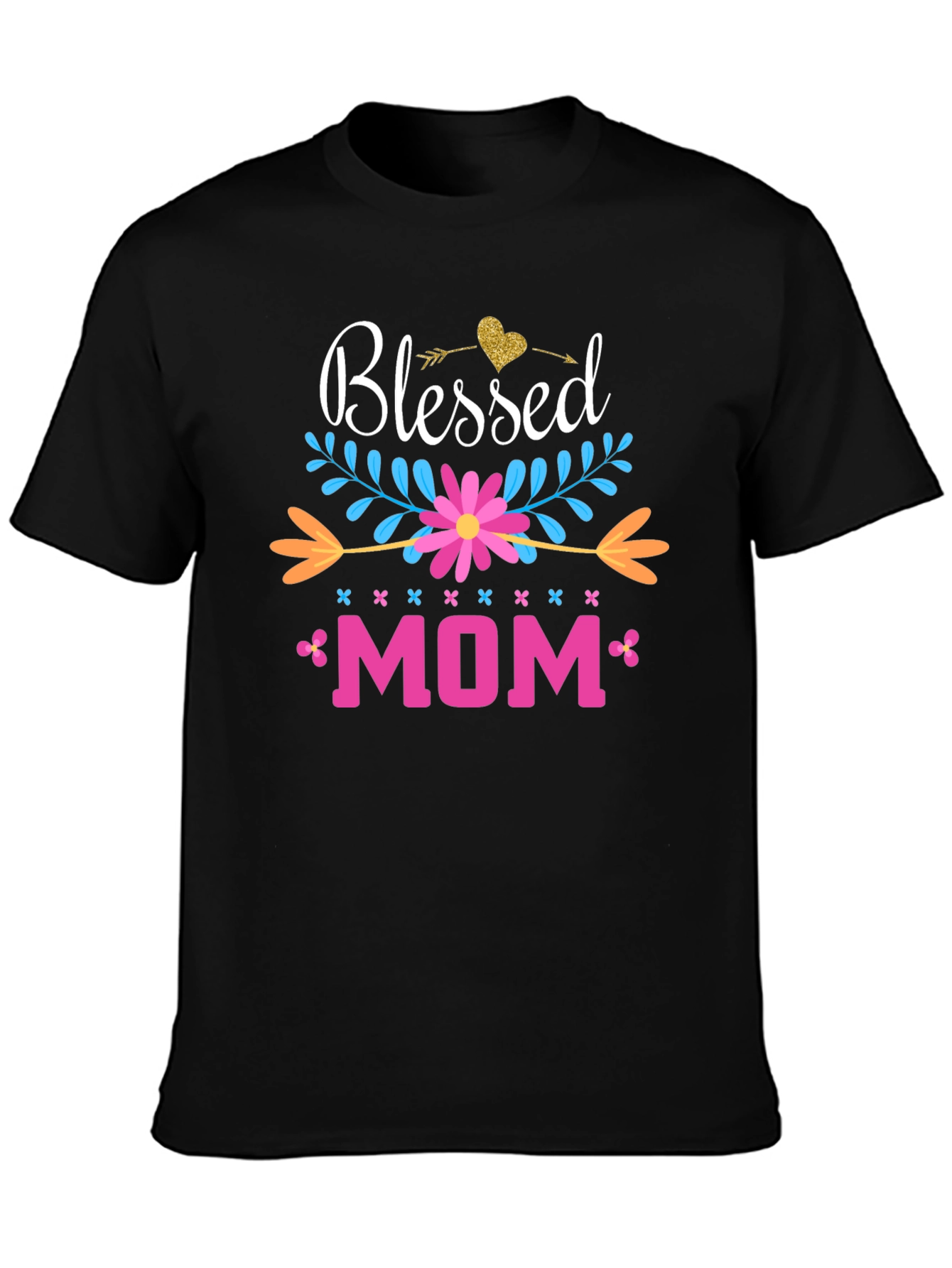 Blessed Mom Graphic T-Shirt - Gift for Mothers Day