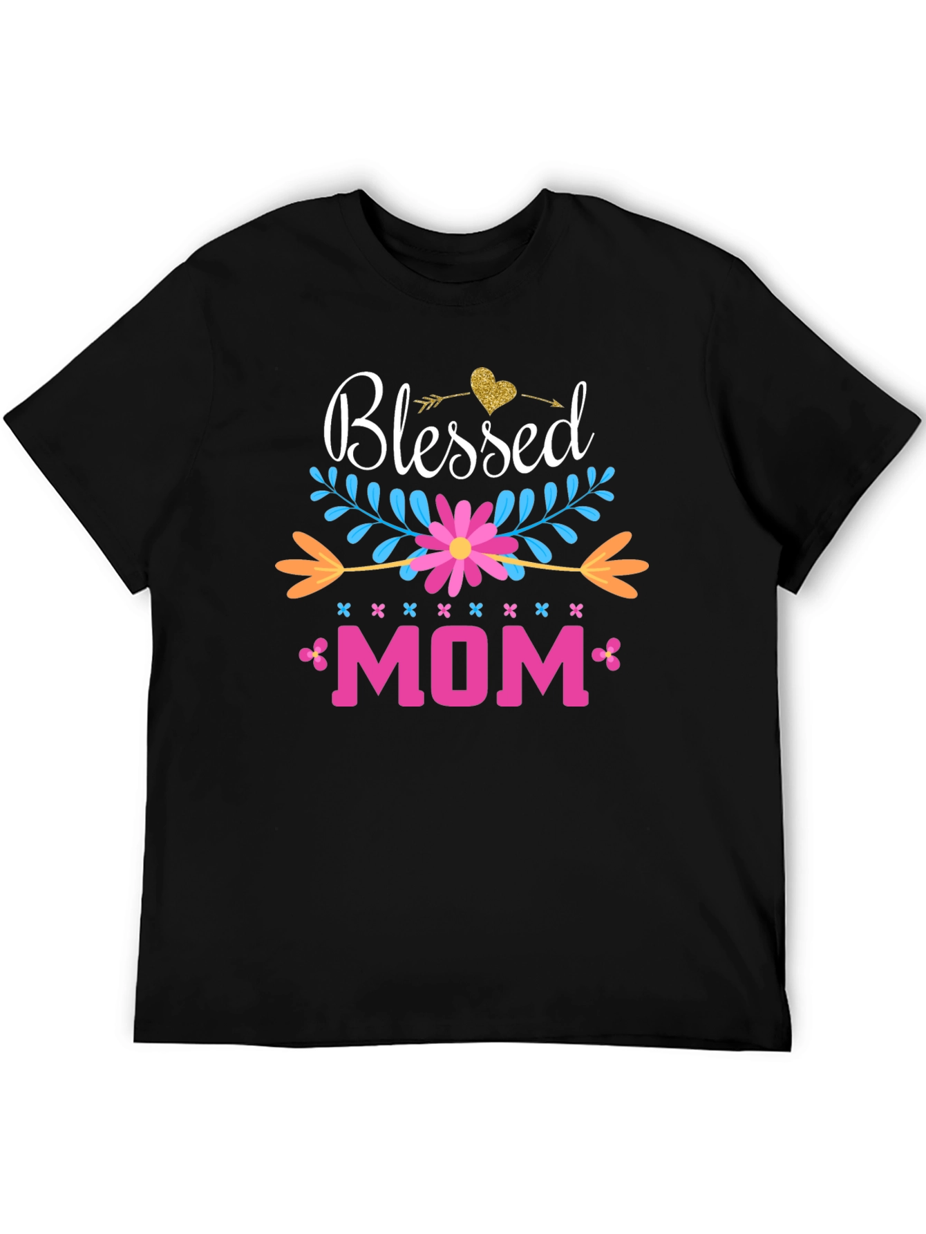 Blessed Mom Graphic T-Shirt - Gift for Mothers Day