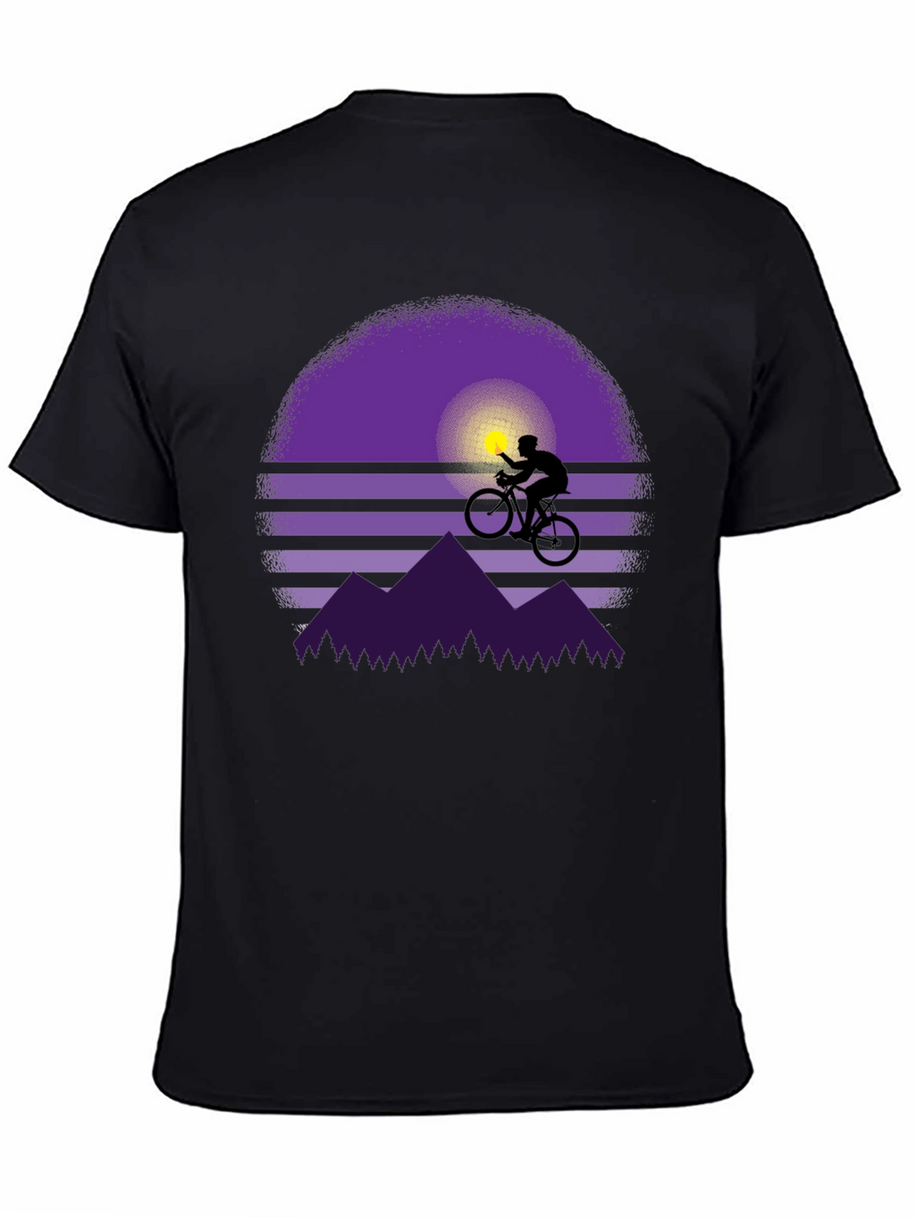 Sunset Biker Graphic Tee - Mountain Bike Shirt