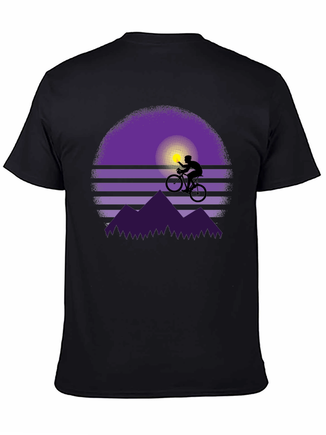 Sunset Biker Graphic Tee - Mountain Bike Shirt