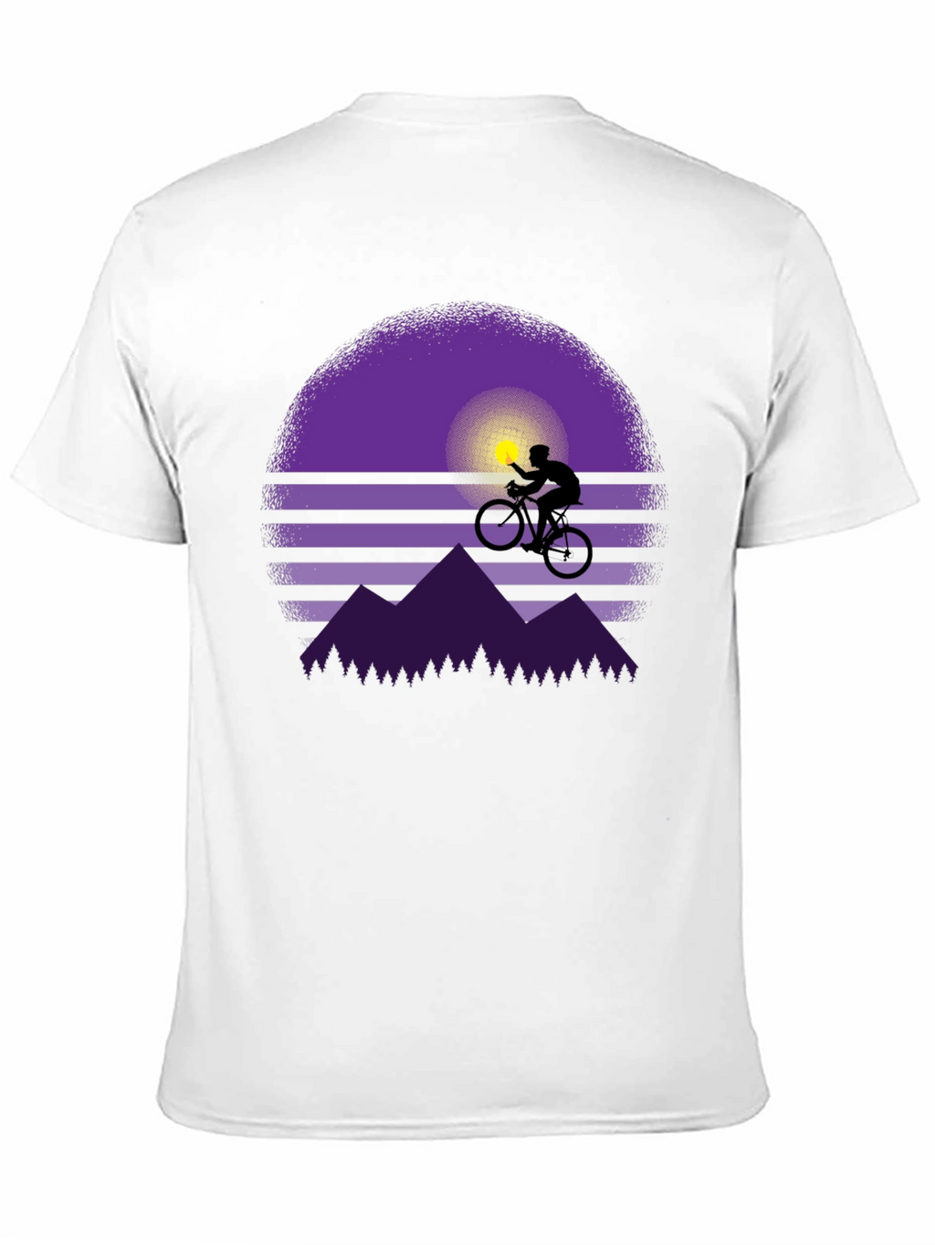 Sunset Biker Graphic Tee - Mountain Bike Shirt