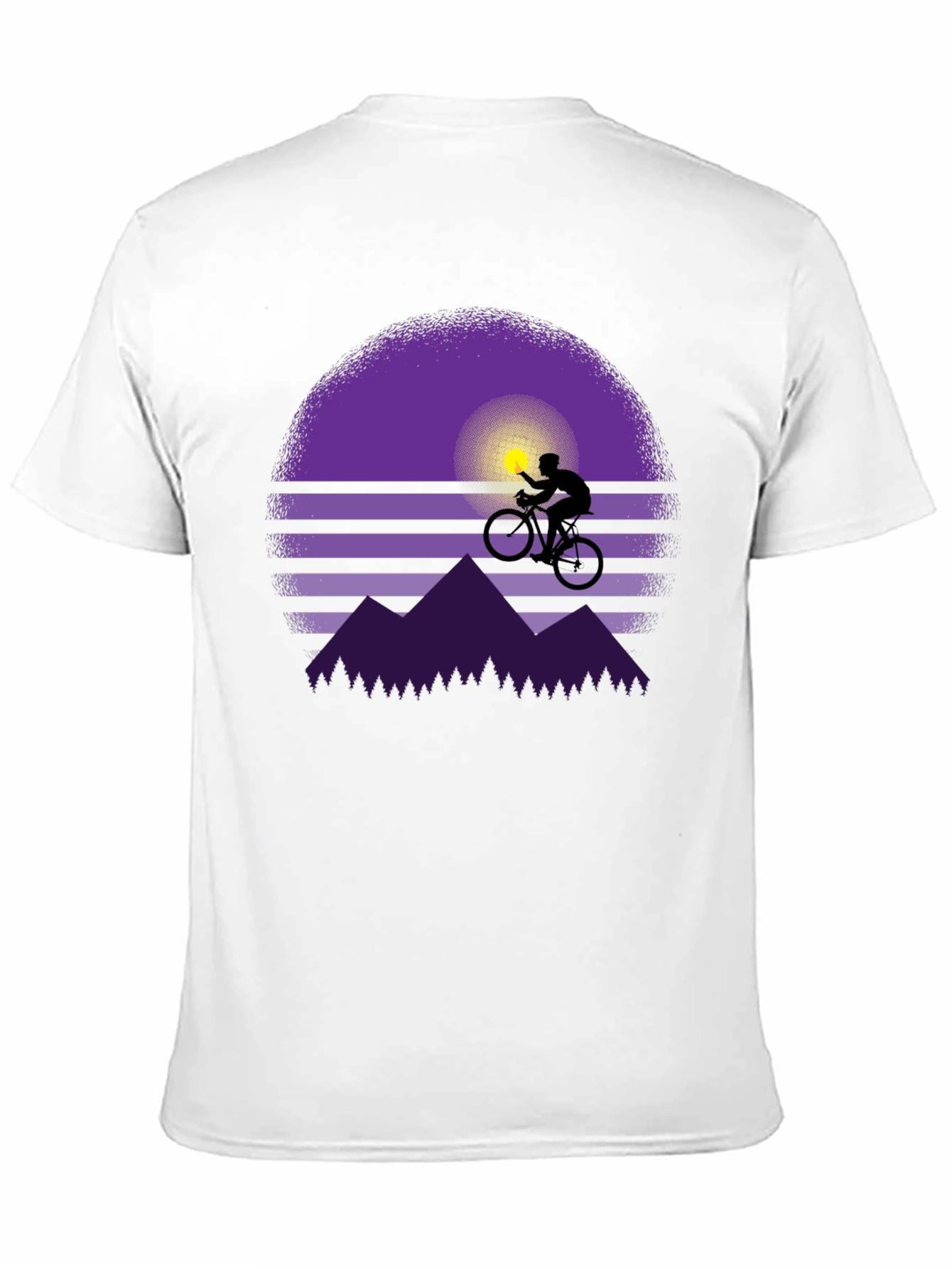 Sunset Biker Graphic Tee - Mountain Bike Shirt