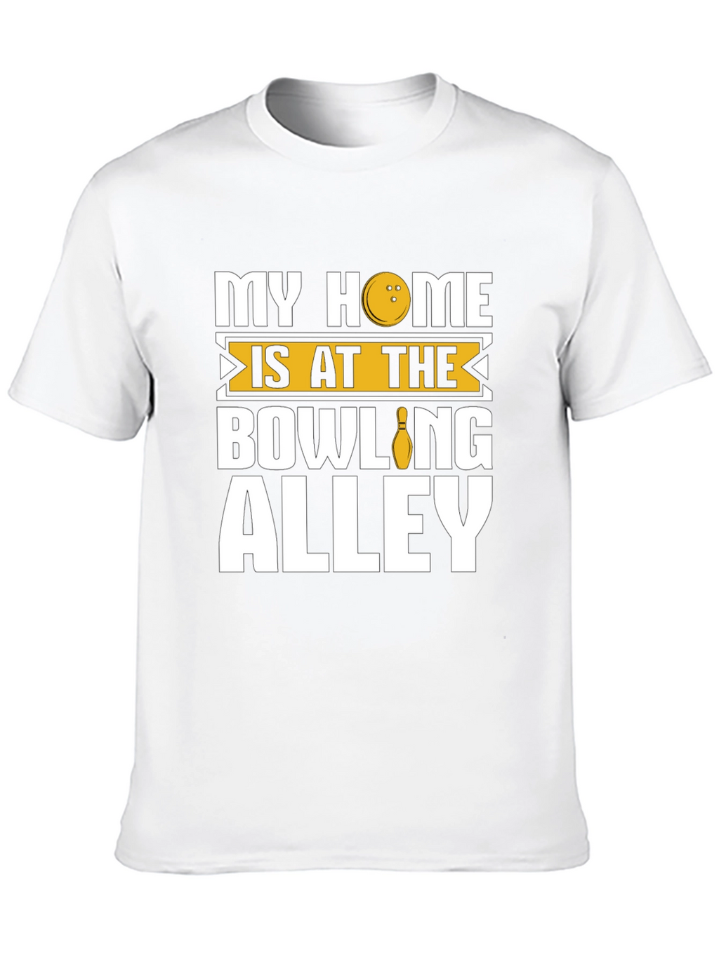 Bowling Alley Home Black Graphic T-Shirt