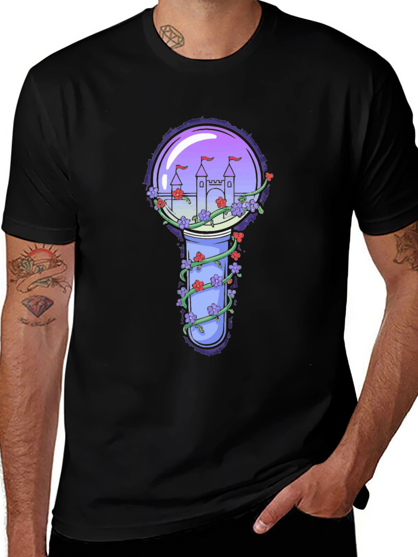 Enchanted Castle in a Jar T-Shirt - Fantasy Design