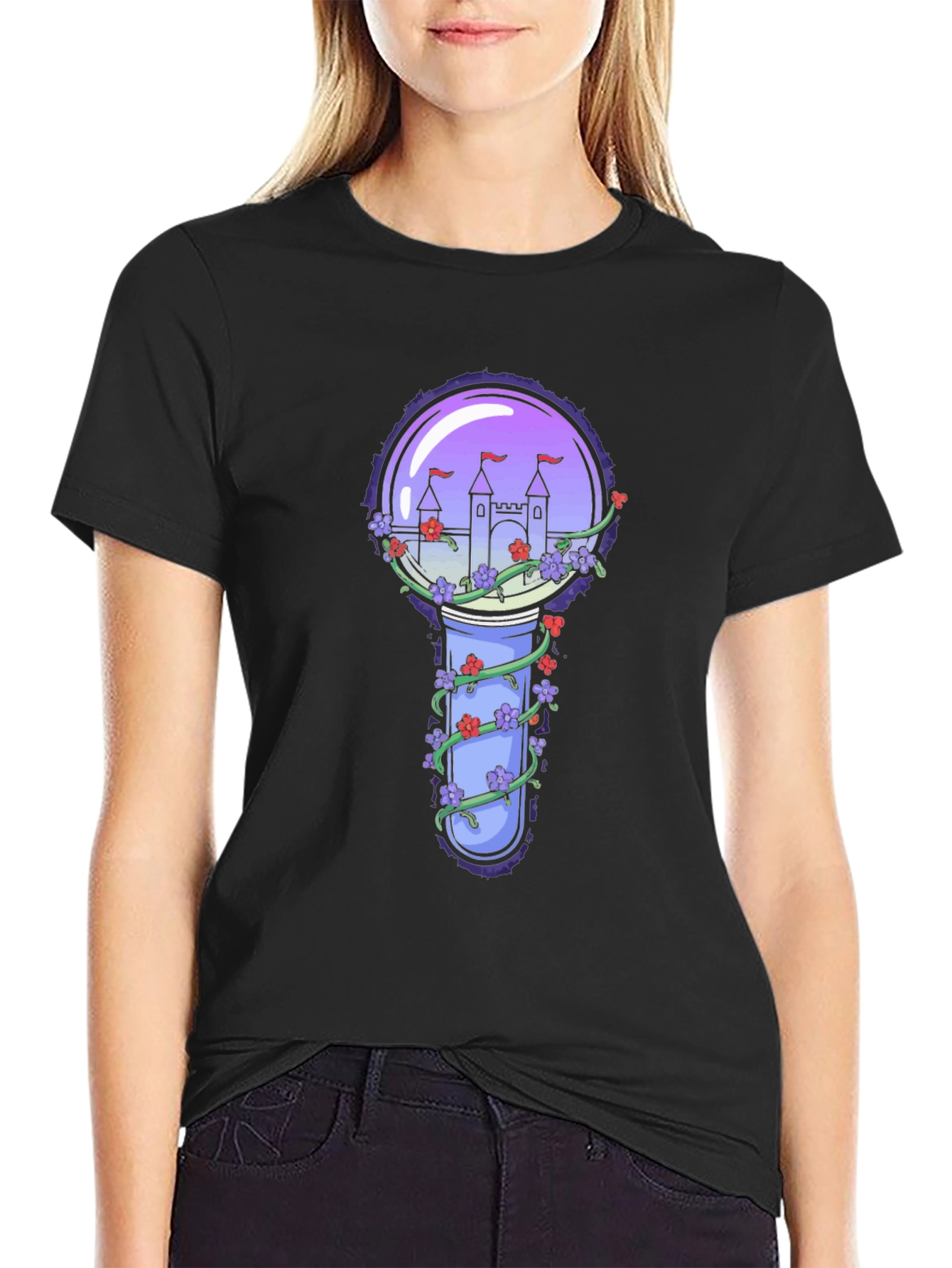 Enchanted Castle in a Jar T-Shirt - Fantasy Design