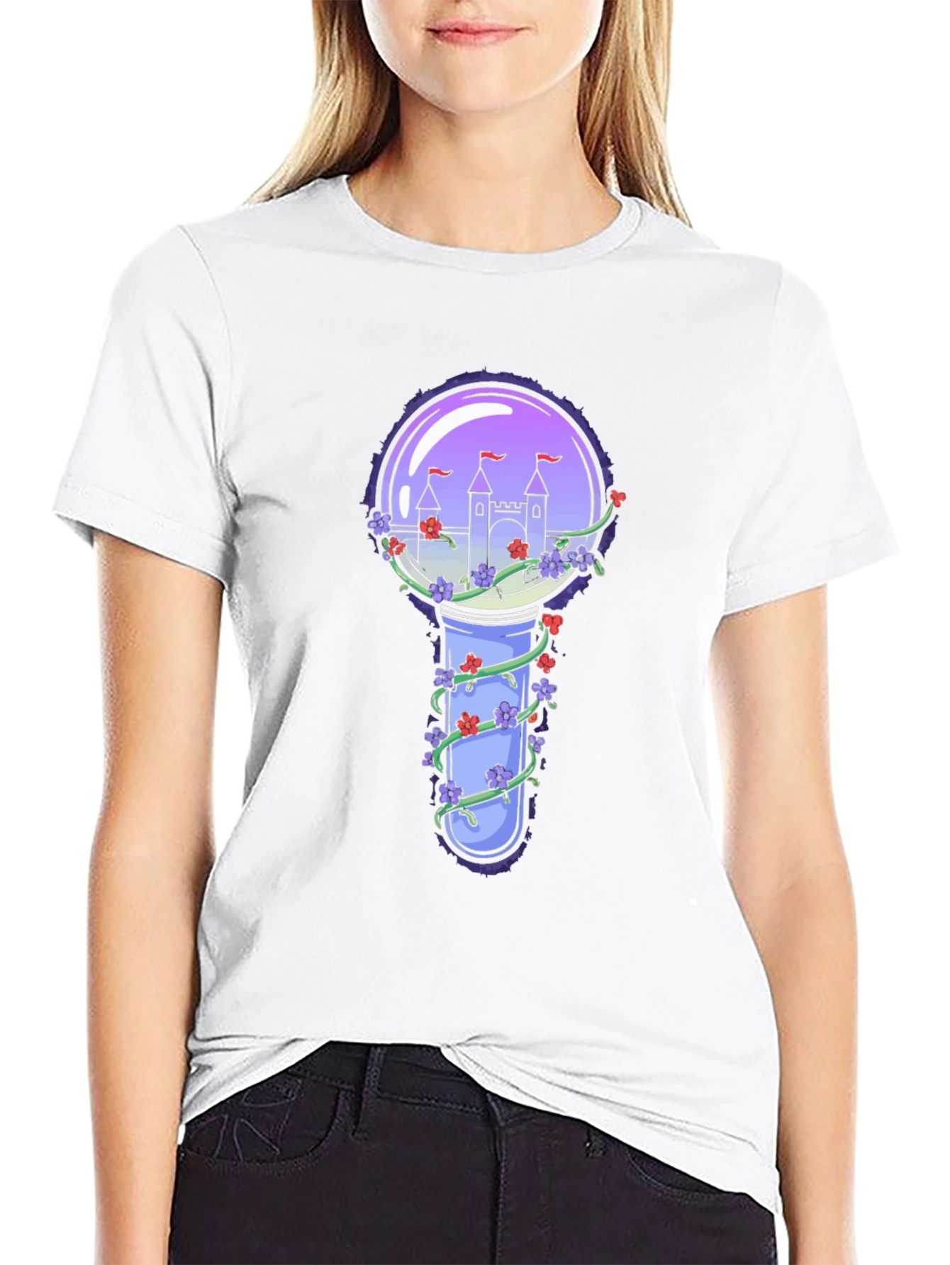Enchanted Castle in a Jar T-Shirt - Fantasy Design