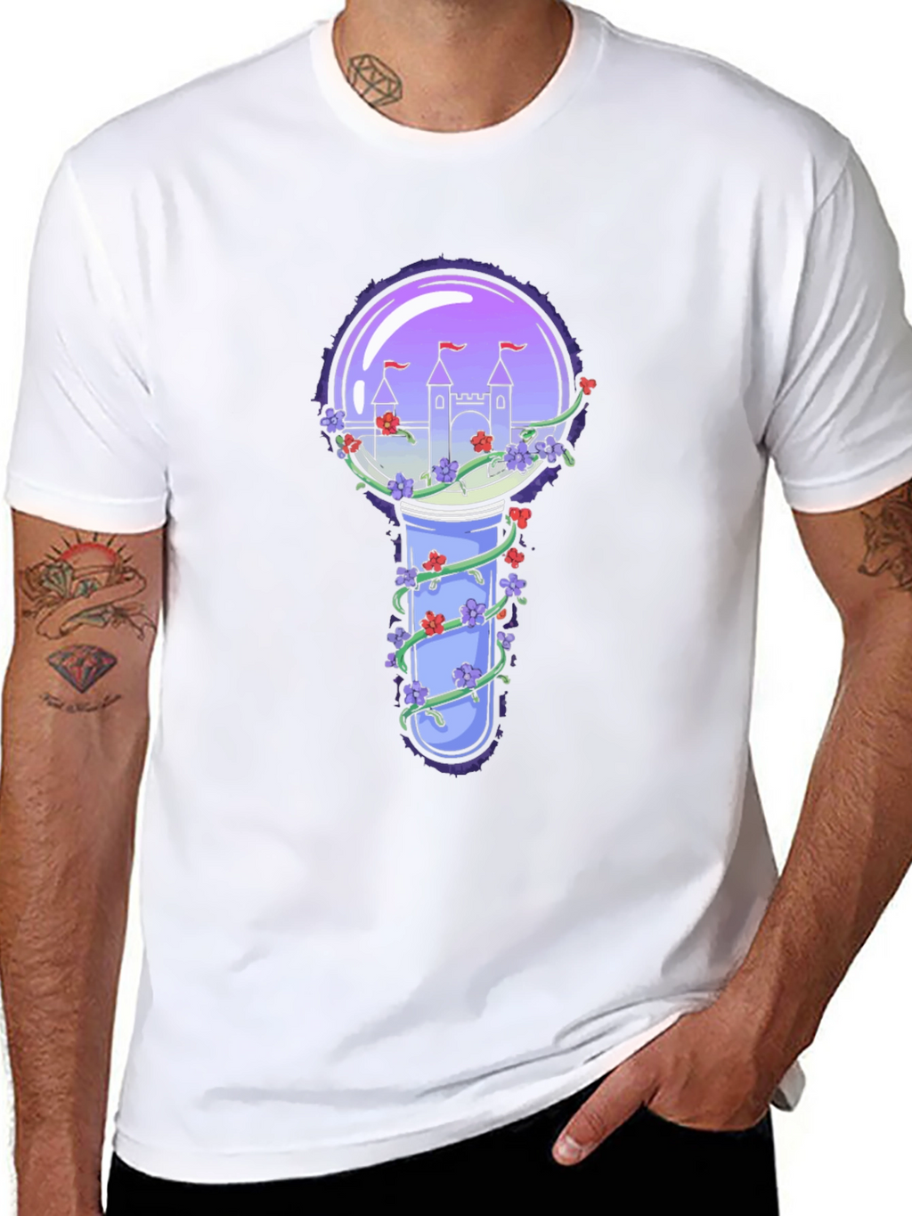 Enchanted Castle in a Jar T-Shirt - Fantasy Design
