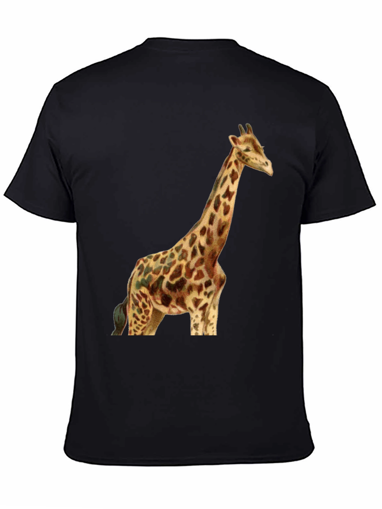 Giraffe Graphic Tee - Stylish Black T-Shirt