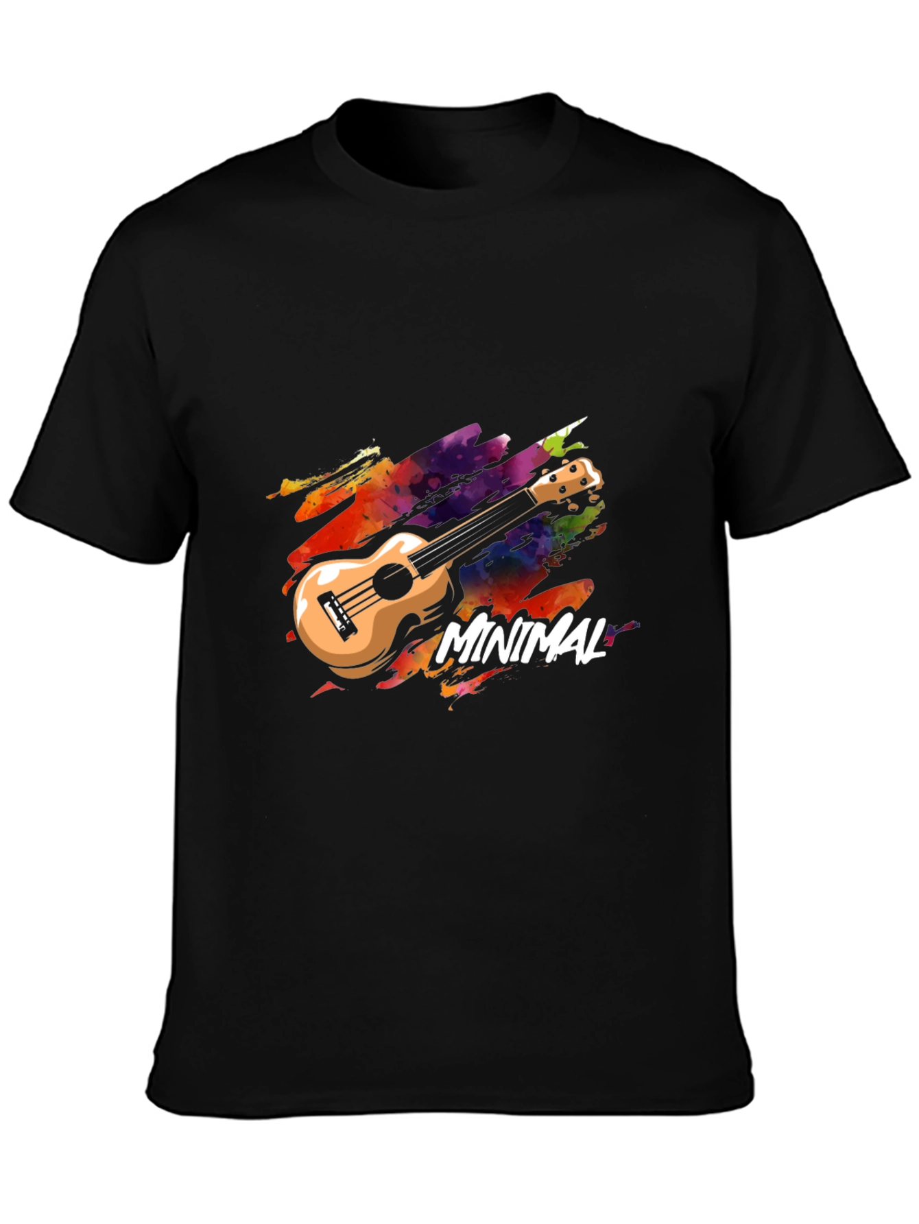 Minimal Ukulele Graphic T-Shirt - Music Lover Tee