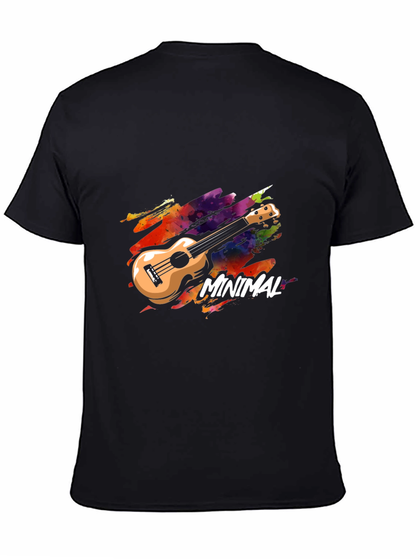 Minimal Ukulele Graphic T-Shirt - Music Lover Tee