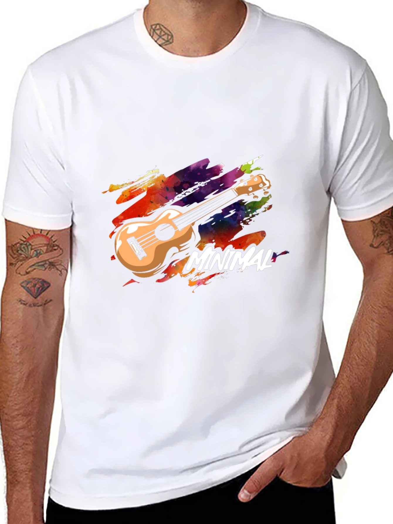 Minimal Ukulele Graphic T-Shirt - Music Lover Tee