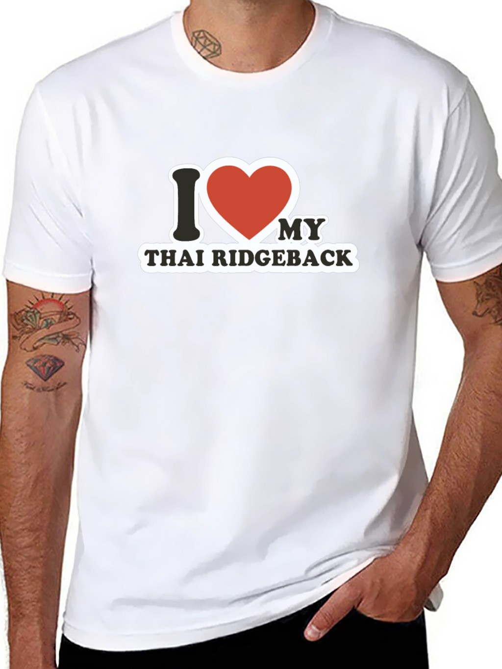 I Heart Thai Ridgeback Black T-Shirt
