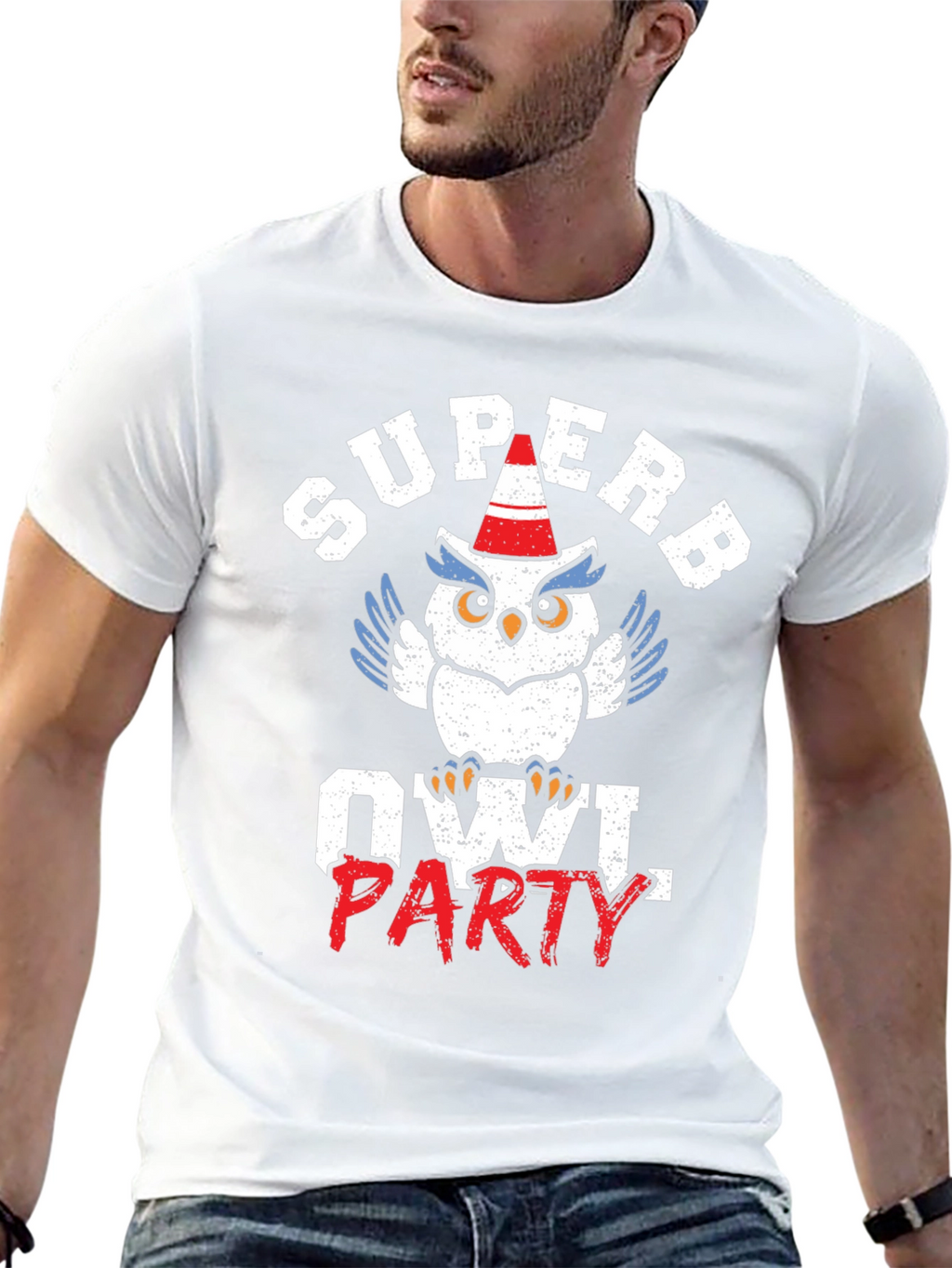 Superb Owl Party T-Shirt - Funny Animal Graphic Tee