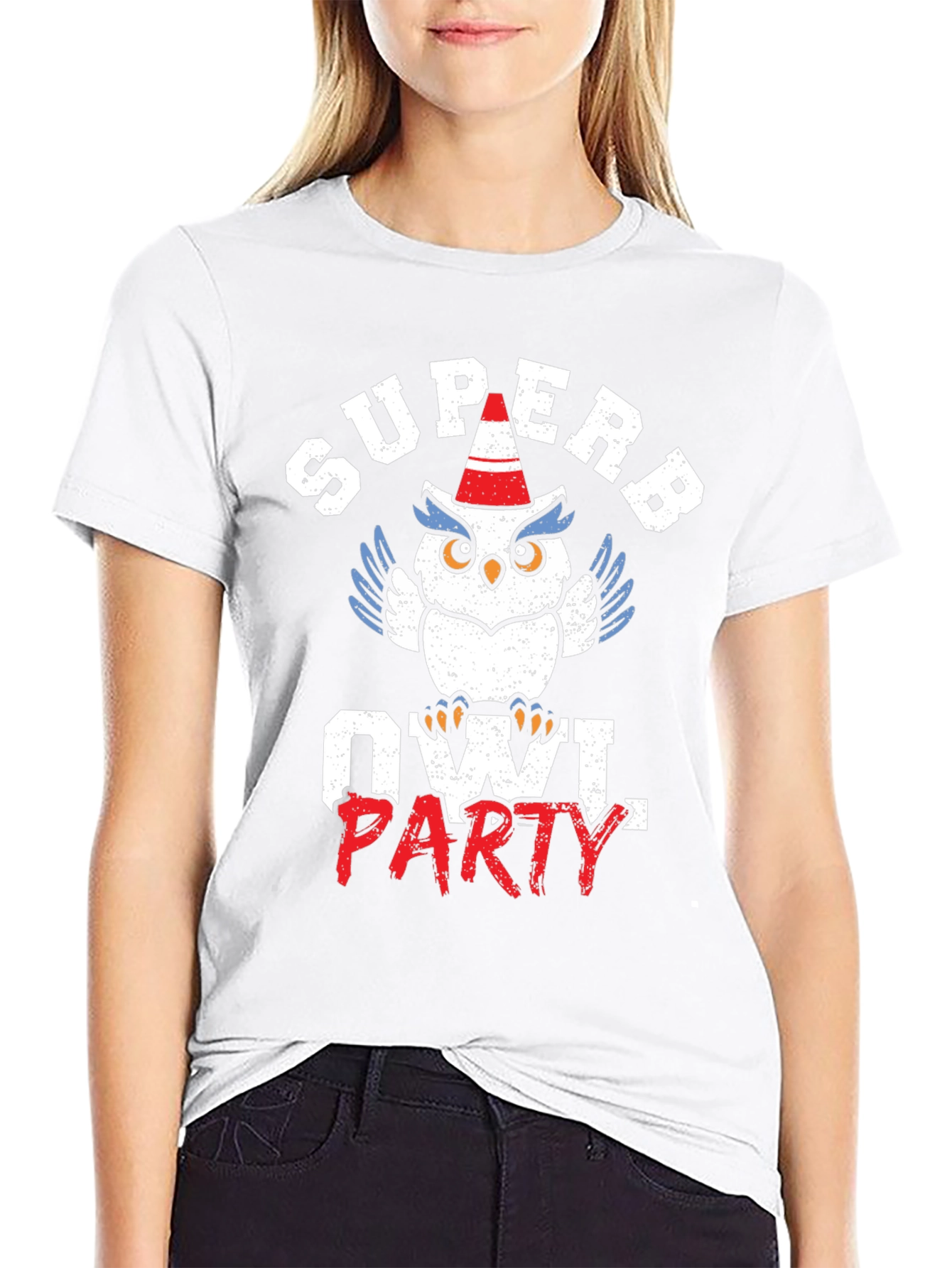 Superb Owl Party T-Shirt - Funny Animal Graphic Tee