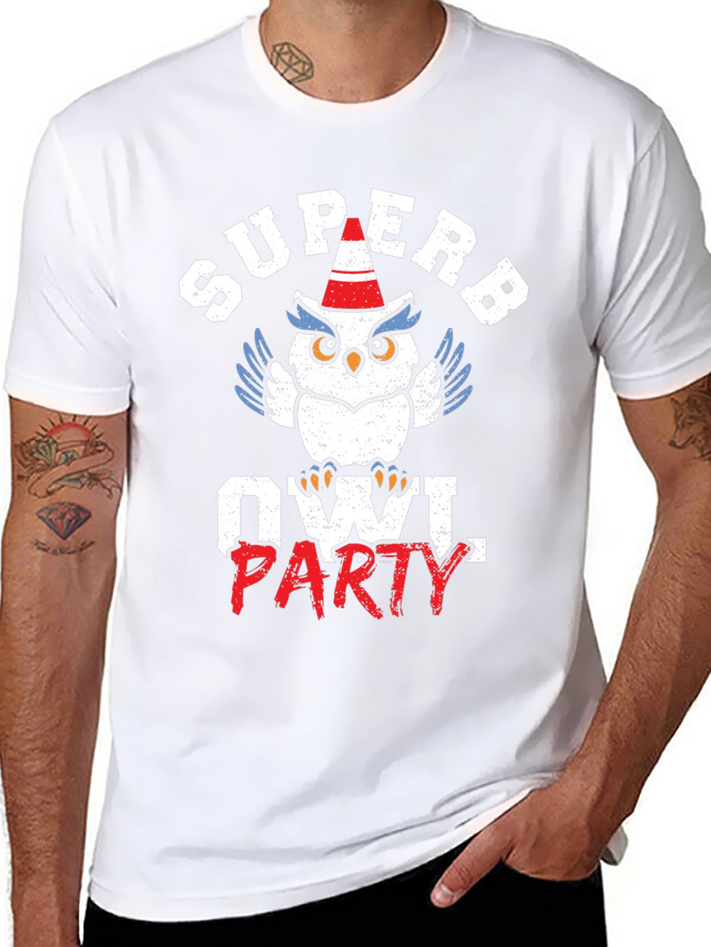 Superb Owl Party T-Shirt - Funny Animal Graphic Tee