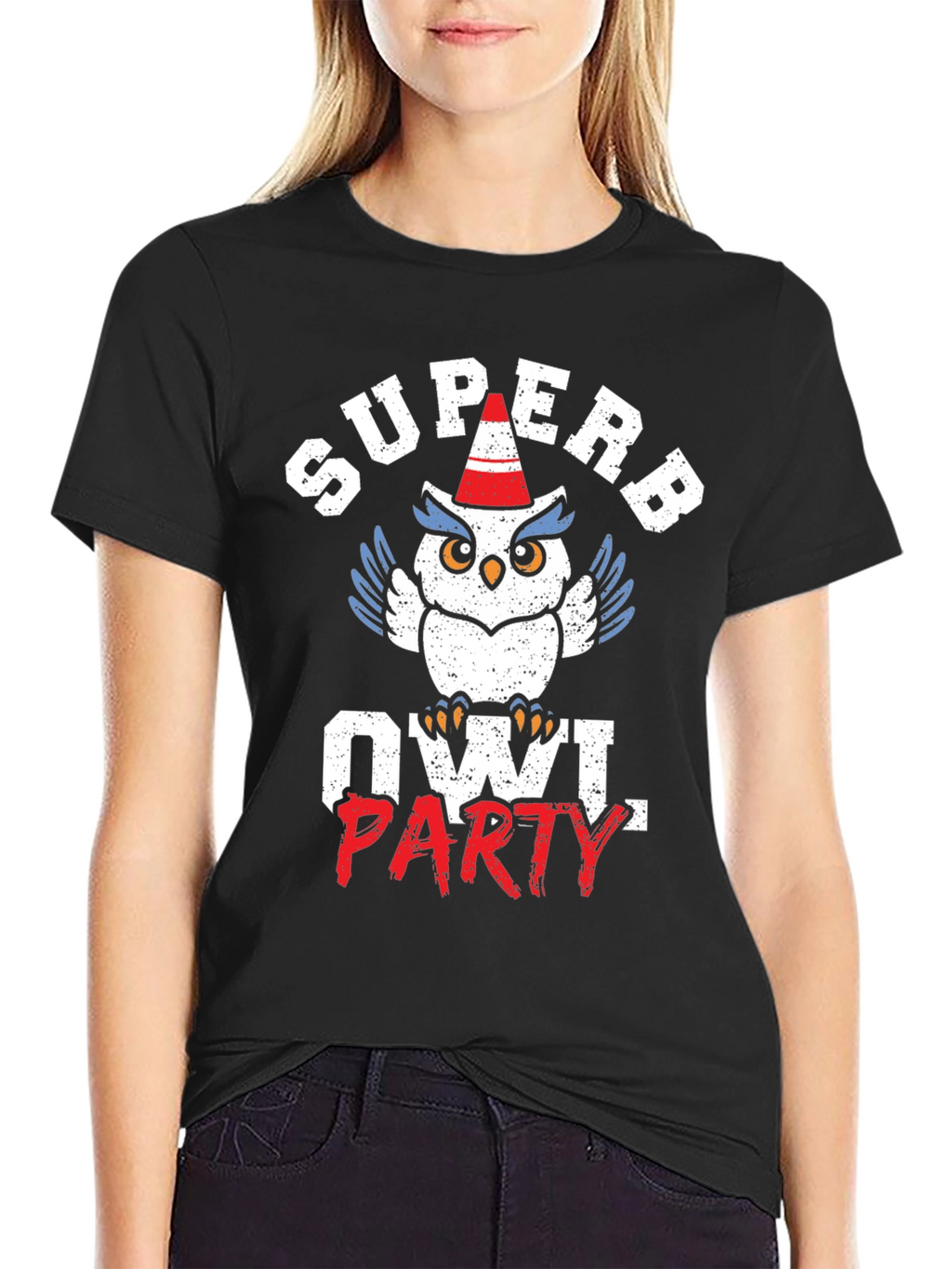 Superb Owl Party T-Shirt - Funny Animal Graphic Tee