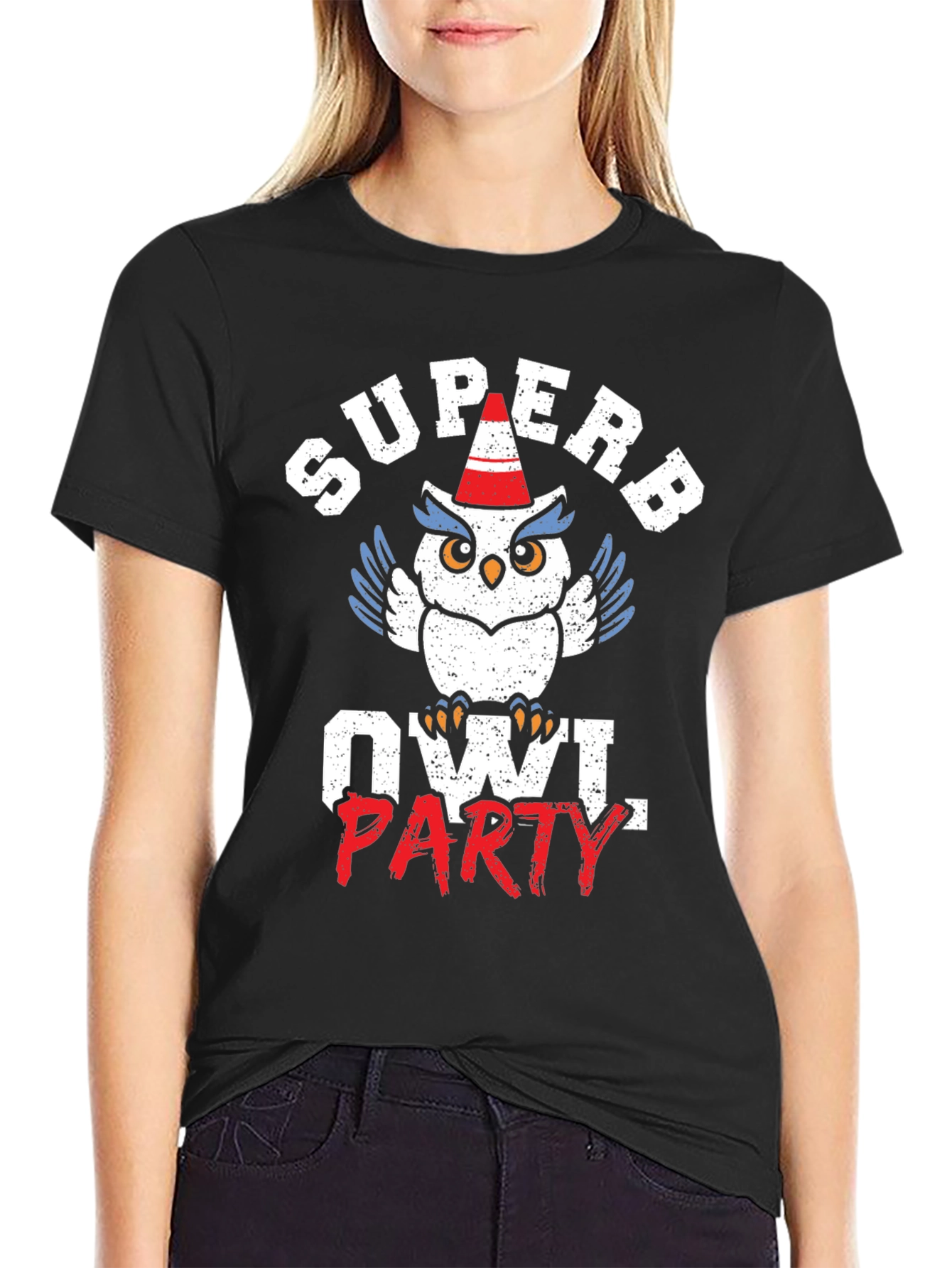 Superb Owl Party T-Shirt - Funny Animal Graphic Tee