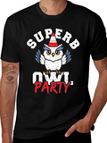 Superb Owl Party T-Shirt - Funny Animal Graphic Tee