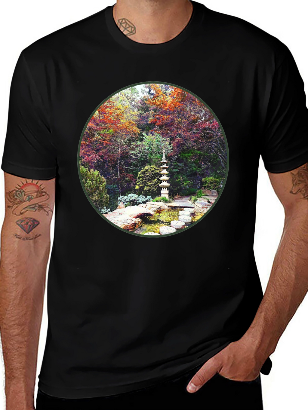 Zen Garden Graphic Tee - Nature Inspired Design