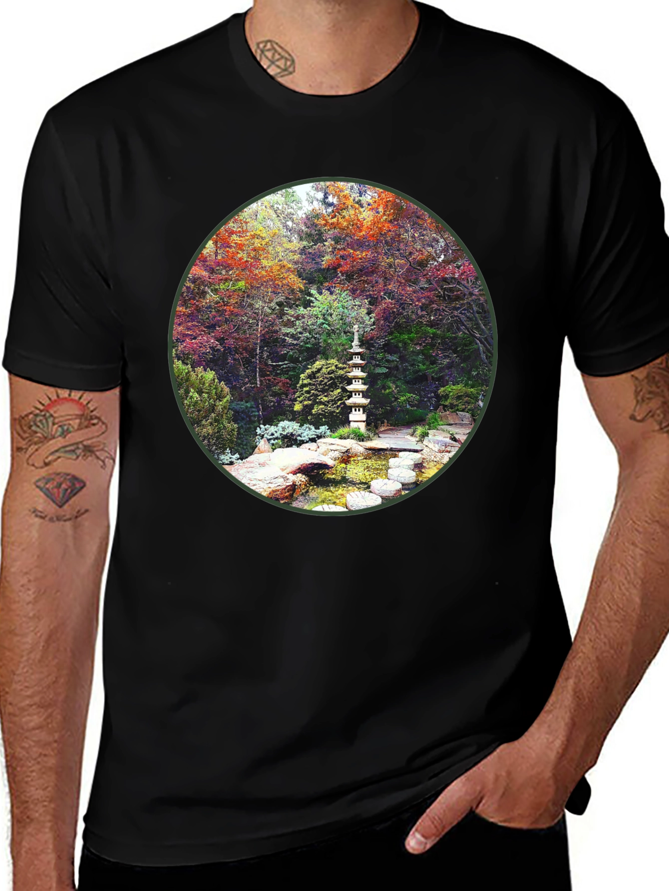 Zen Garden Graphic Tee - Nature Inspired Design