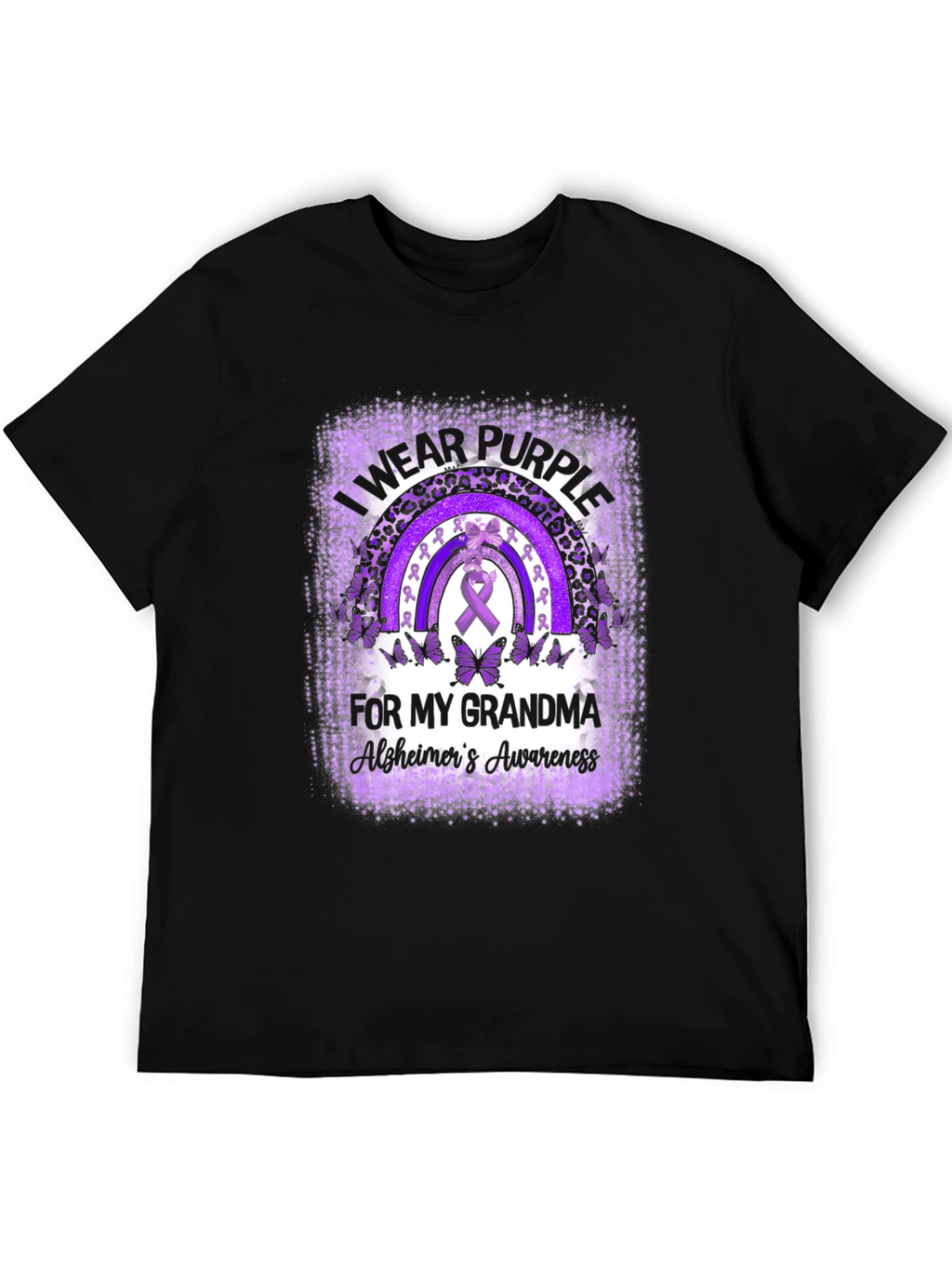 Purple Alzheimers Awareness Grandma T-Shirt