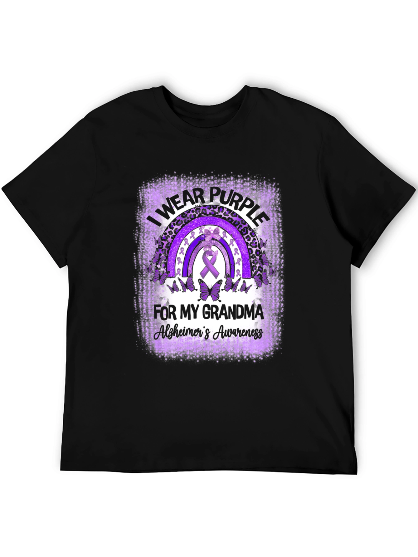 Purple Alzheimers Awareness Grandma T-Shirt