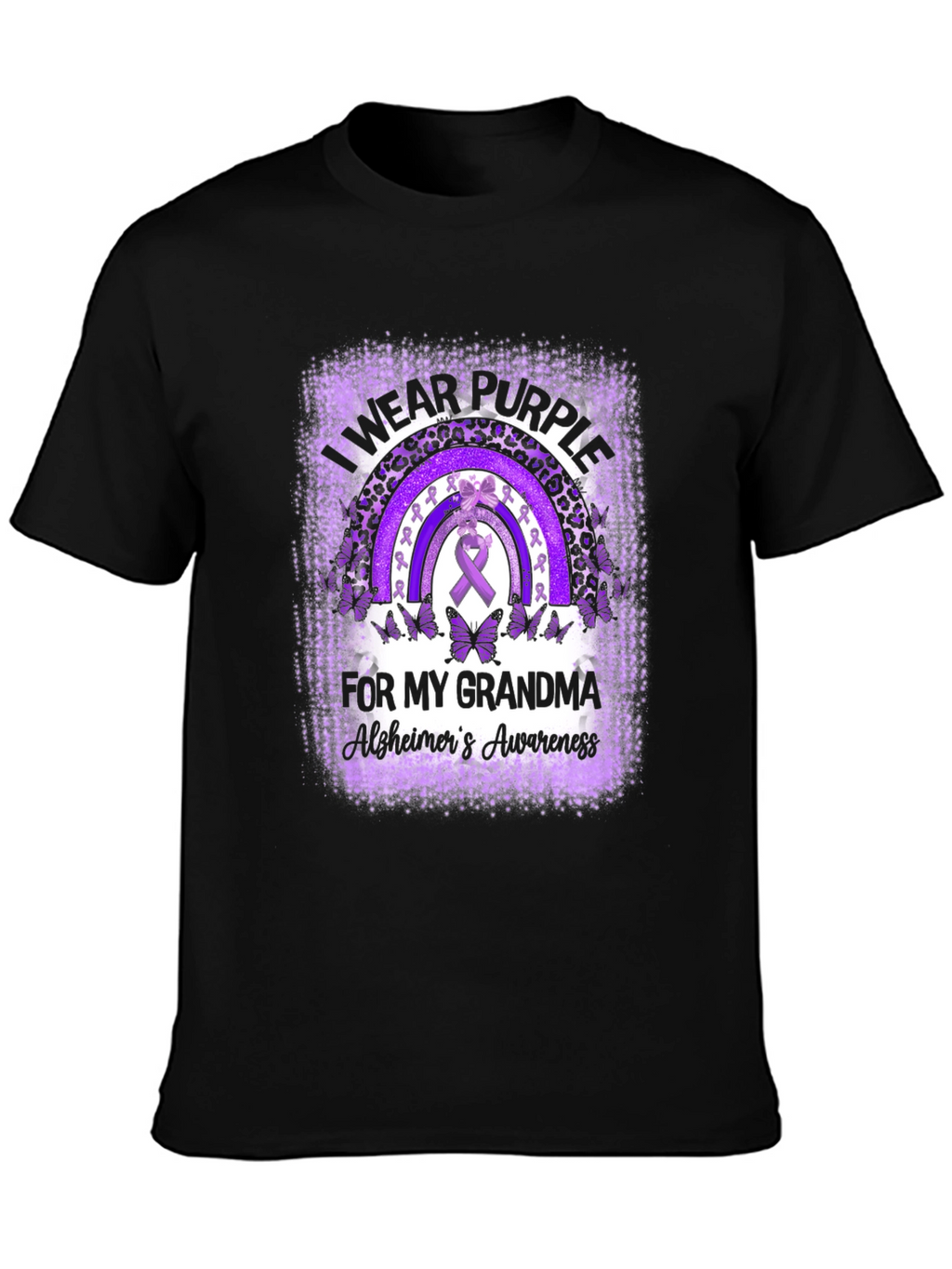 Purple Alzheimers Awareness Grandma T-Shirt