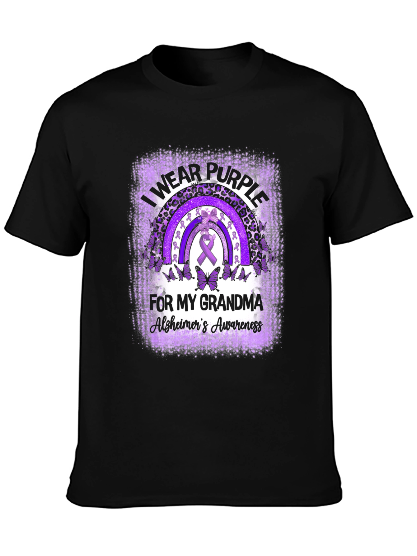 Purple Alzheimers Awareness Grandma T-Shirt