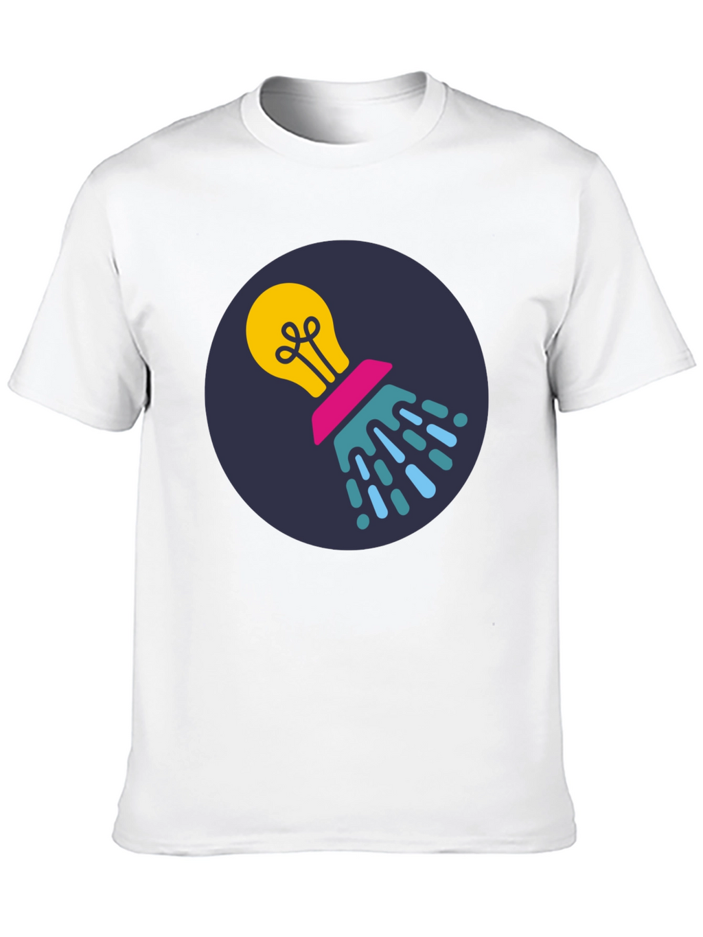 Creative Idea Lightbulb Black T-Shirt