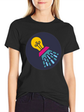 Creative Idea Lightbulb Black T-Shirt