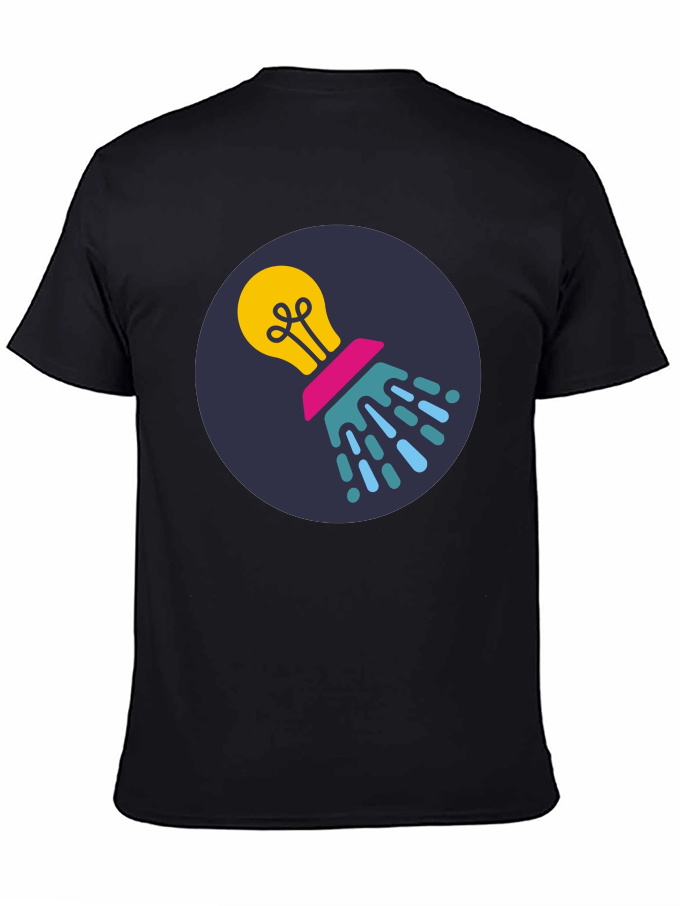 Creative Idea Lightbulb Black T-Shirt