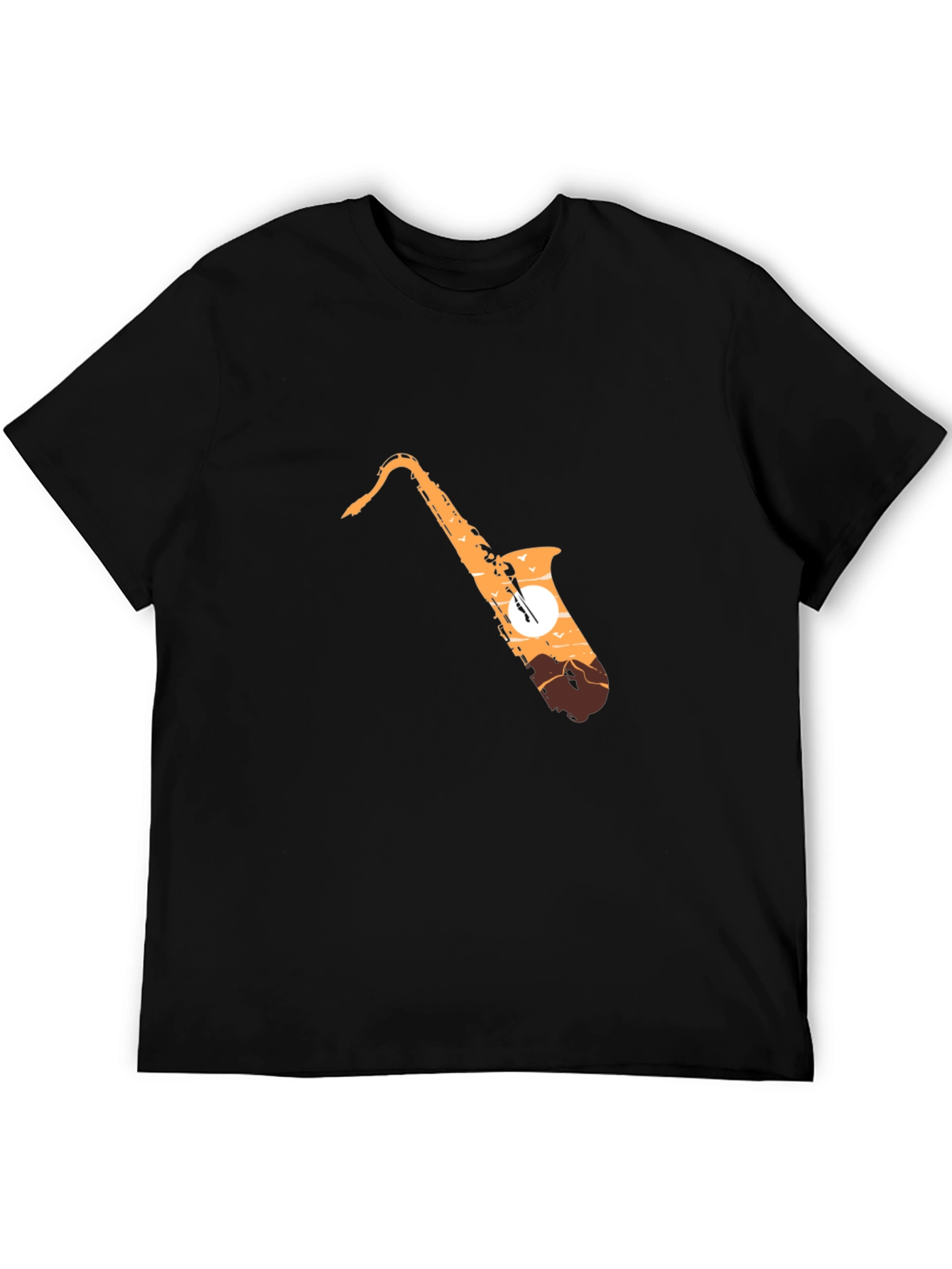 Saxophone Sunset Graphic T-Shirt - Stylish Music Lover Tee