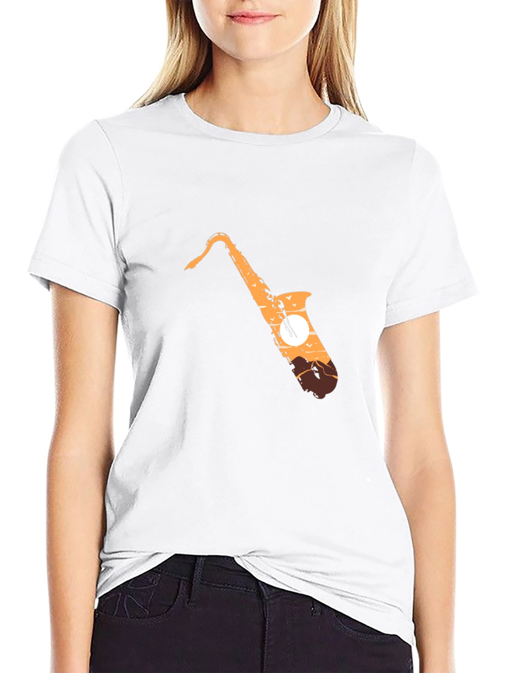 Saxophone Sunset Graphic T-Shirt - Stylish Music Lover Tee