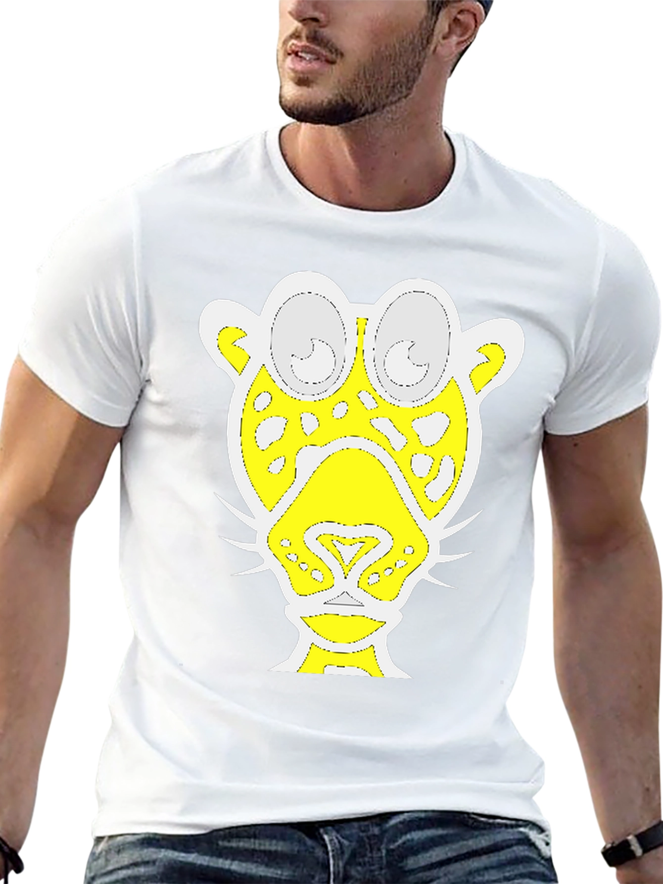 Abstract Jaguar Graphic Tee - Black