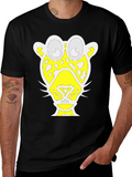 Abstract Jaguar Graphic Tee - Black