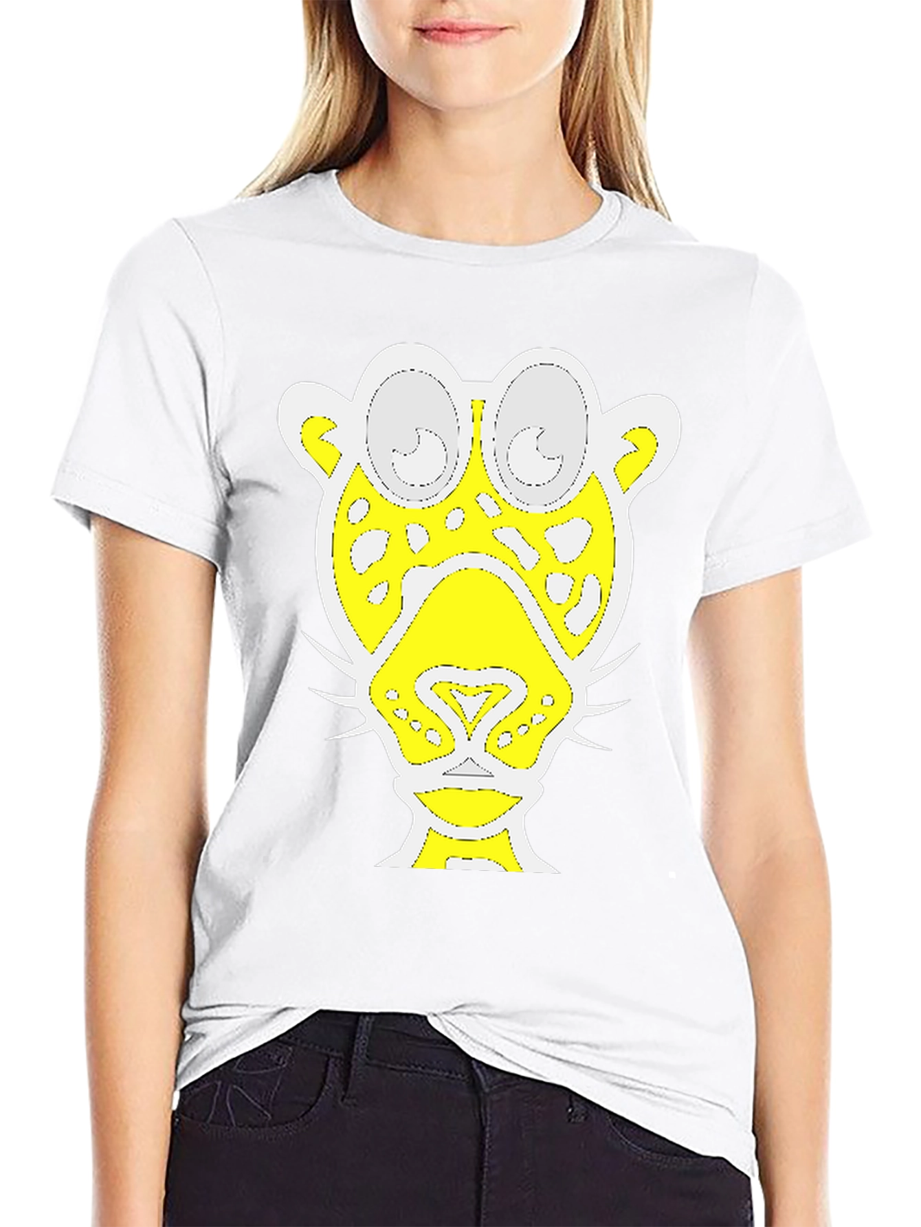 Abstract Jaguar Graphic Tee - Black