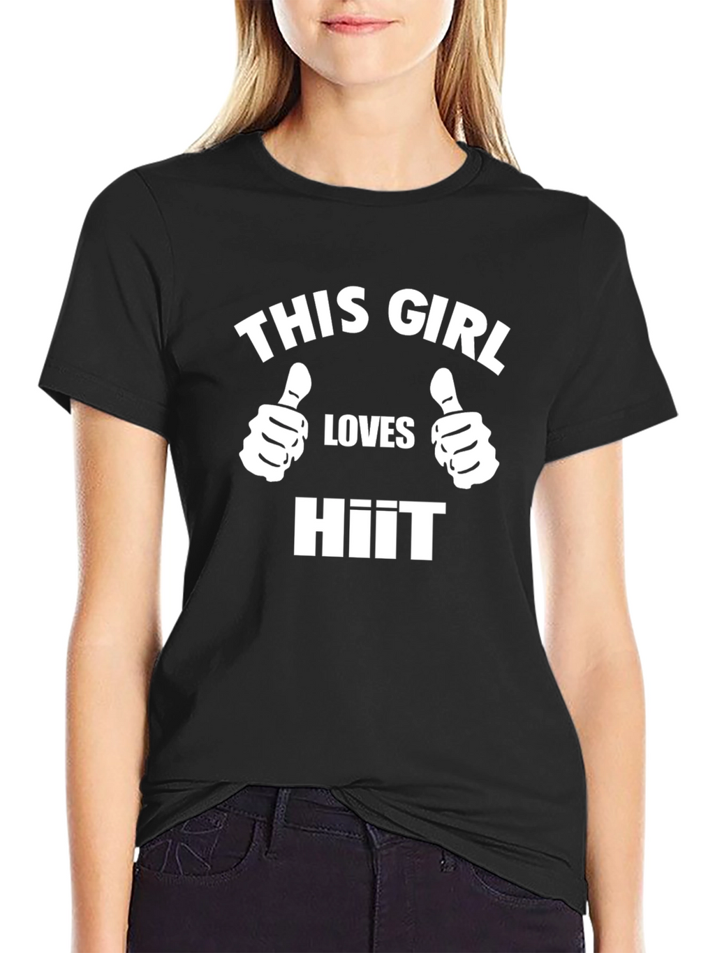 This Girl Loves HIIT Graphic Tee - Black