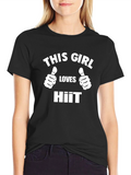 This Girl Loves HIIT Graphic Tee - Black