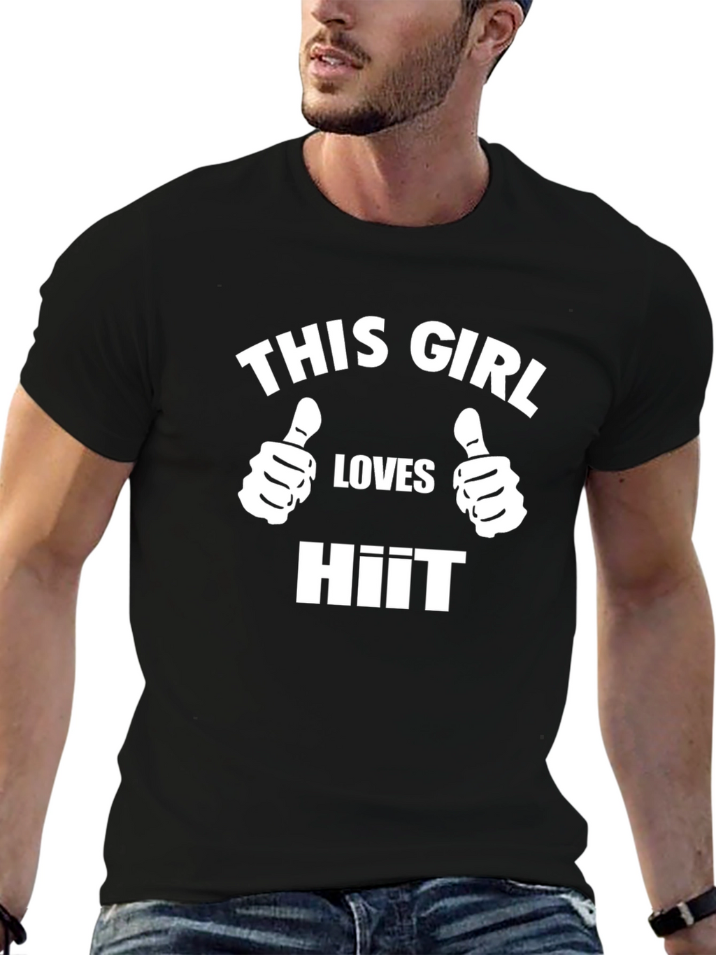 This Girl Loves HIIT Graphic Tee - Black