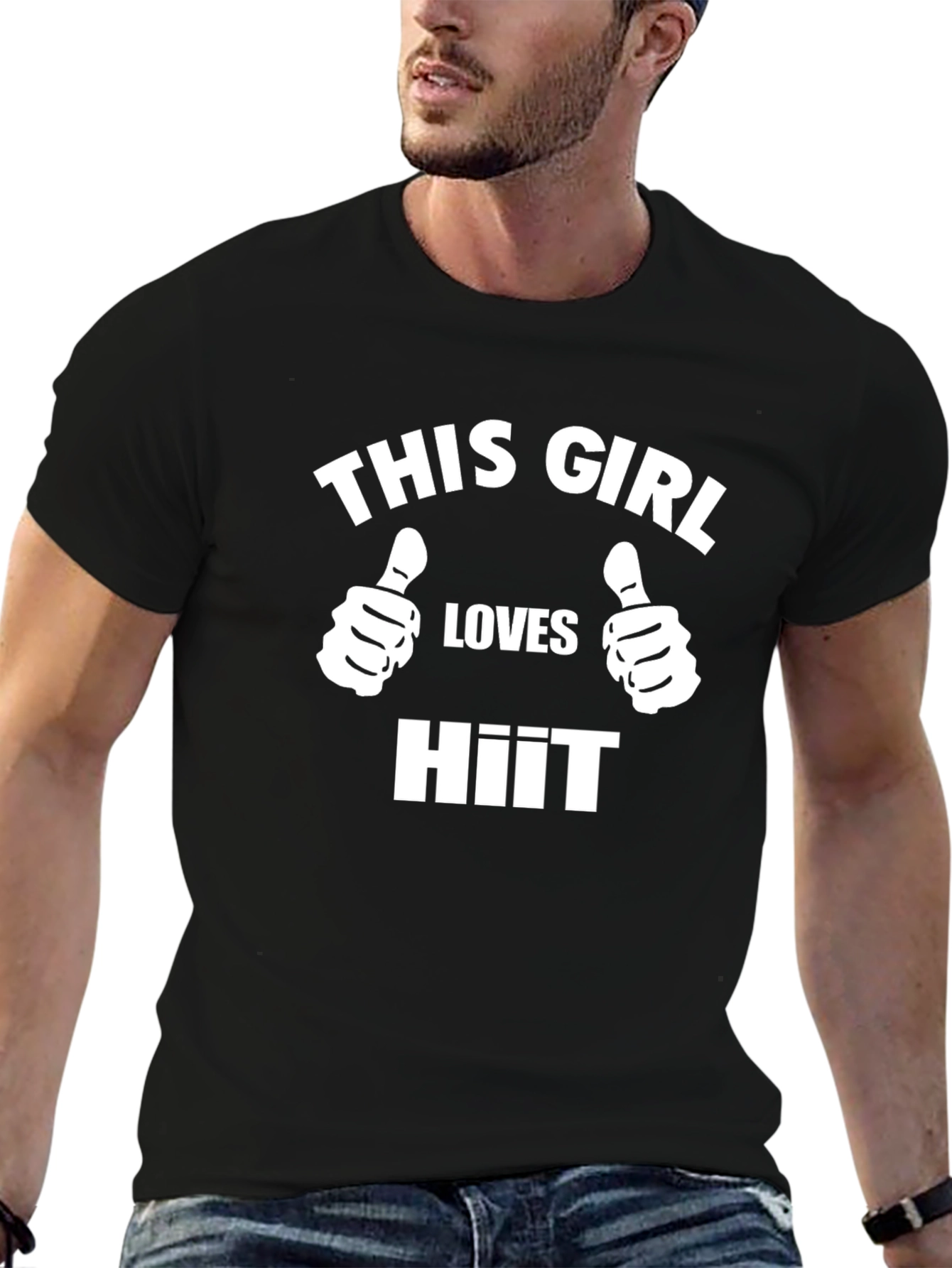 This Girl Loves HIIT Graphic Tee - Black