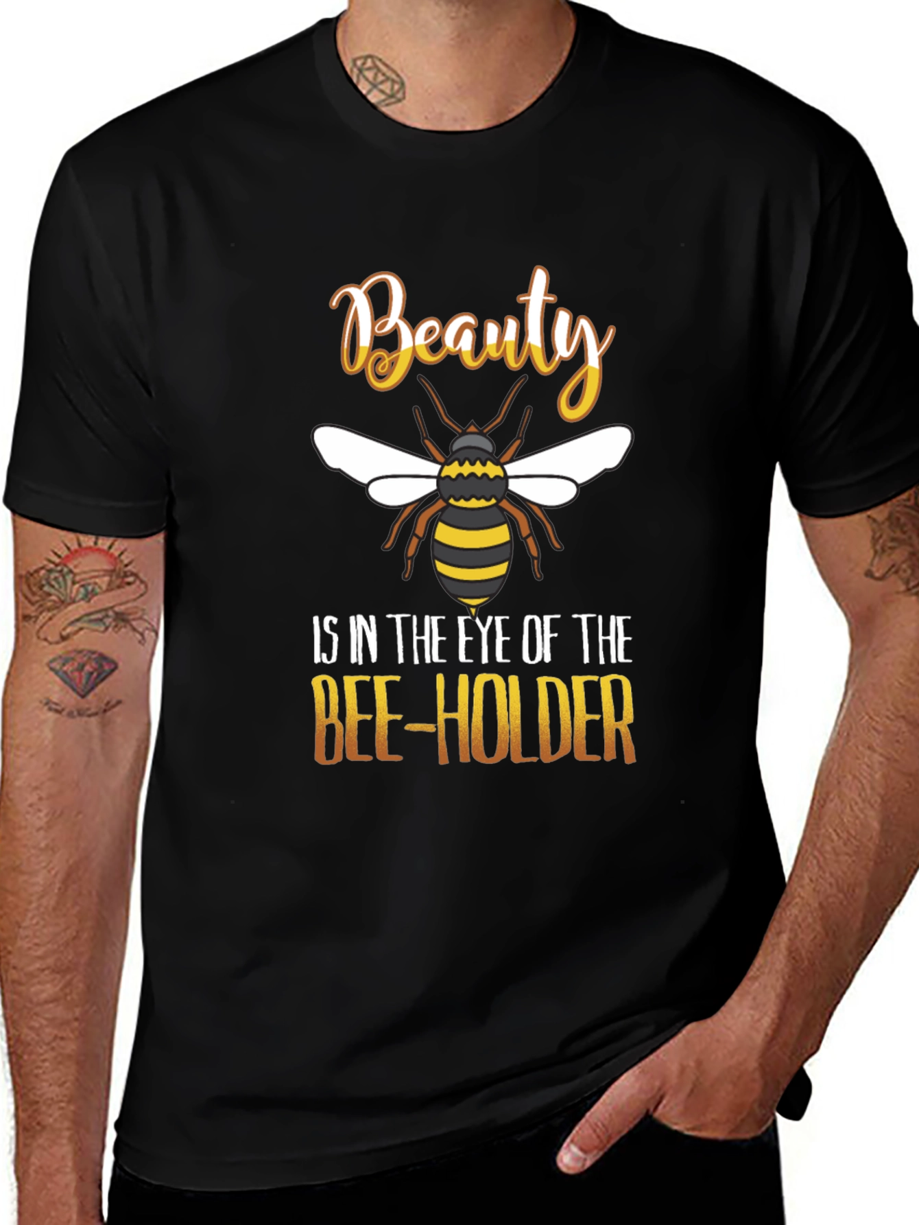 Beauty Bee-Holder Graphic T-Shirt
