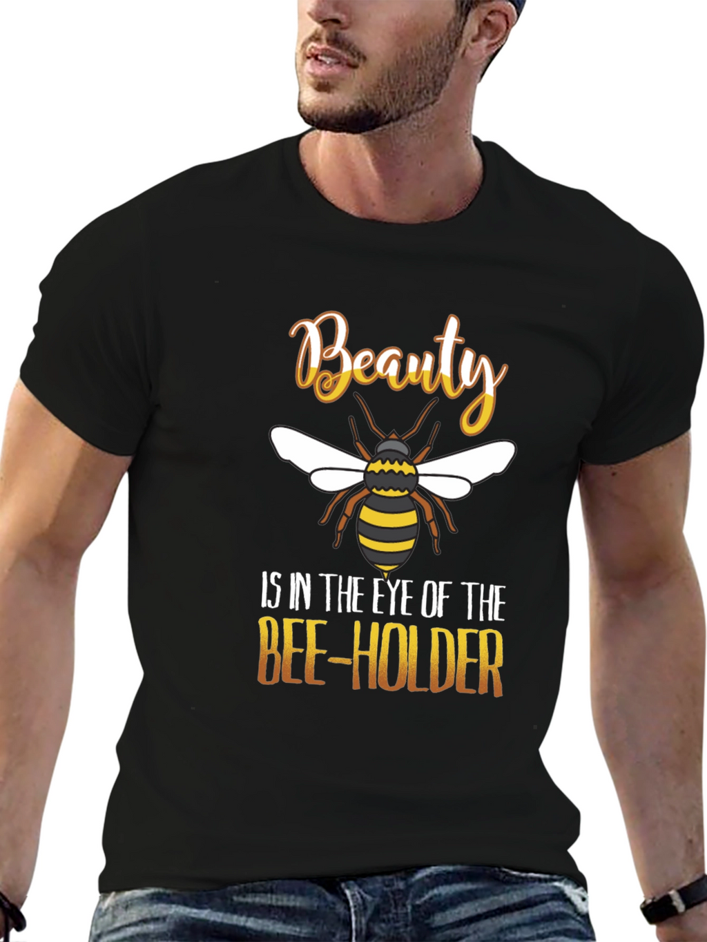 Beauty Bee-Holder Graphic T-Shirt
