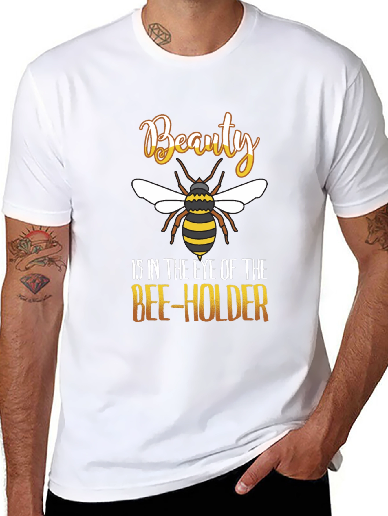 Beauty Bee-Holder Graphic T-Shirt