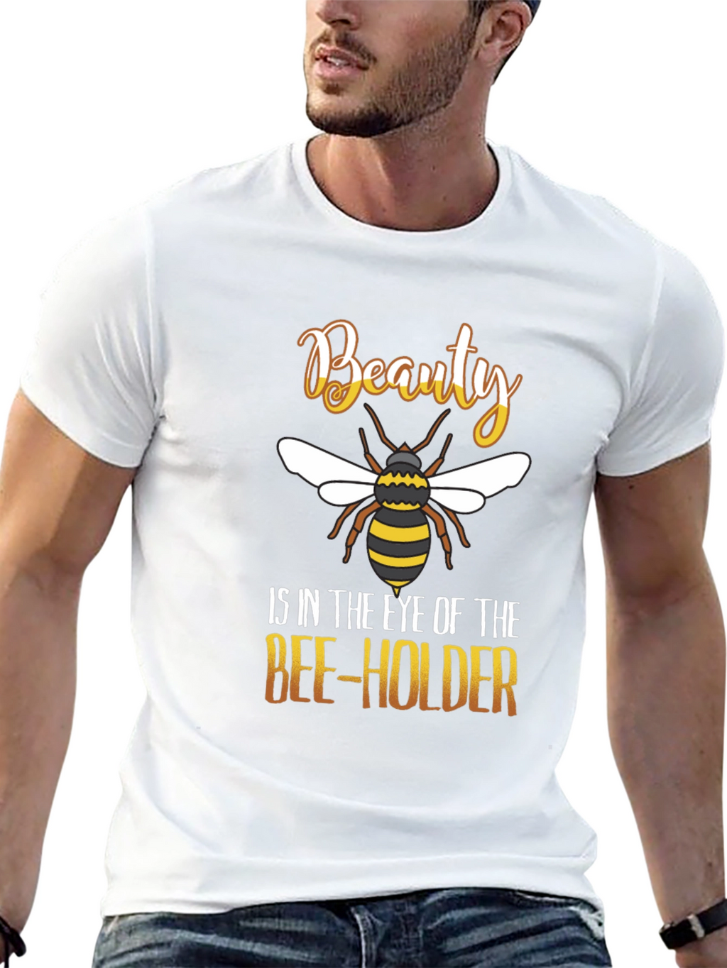 Beauty Bee-Holder Graphic T-Shirt